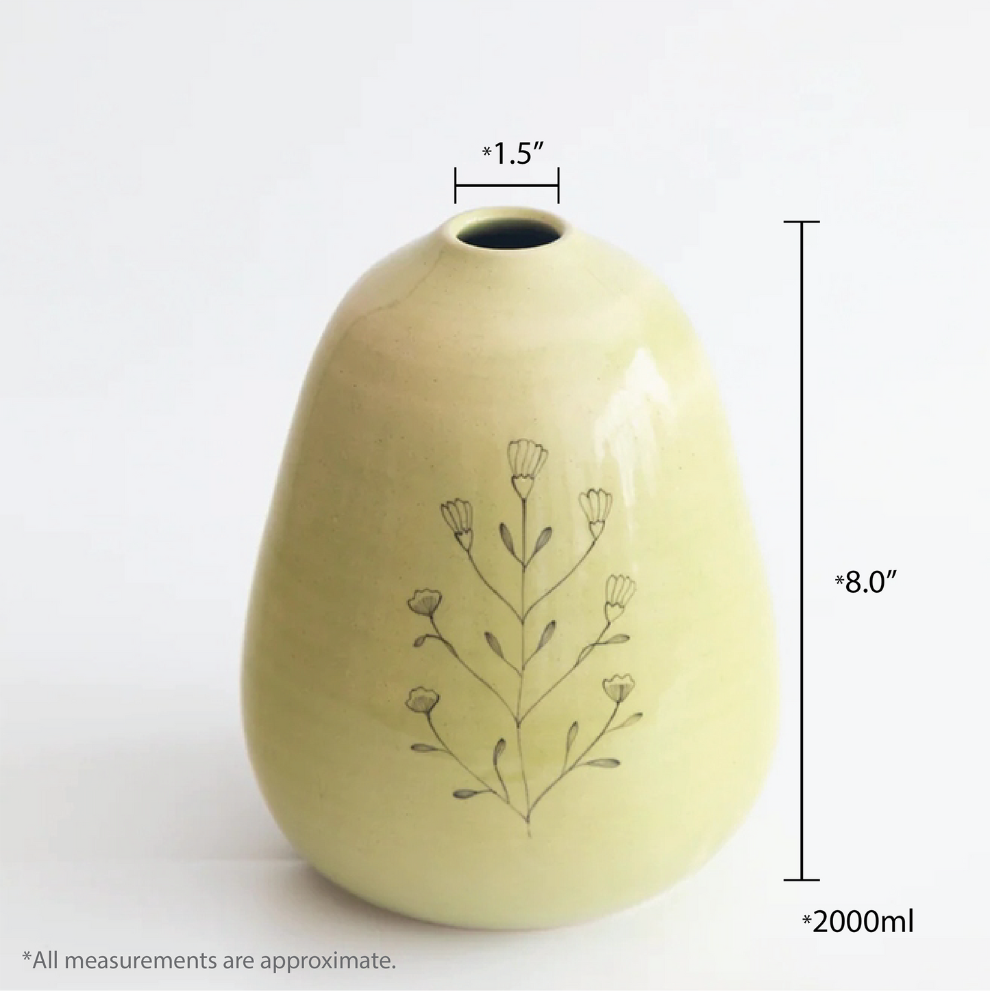 Meadow Flower Vase, Olive
