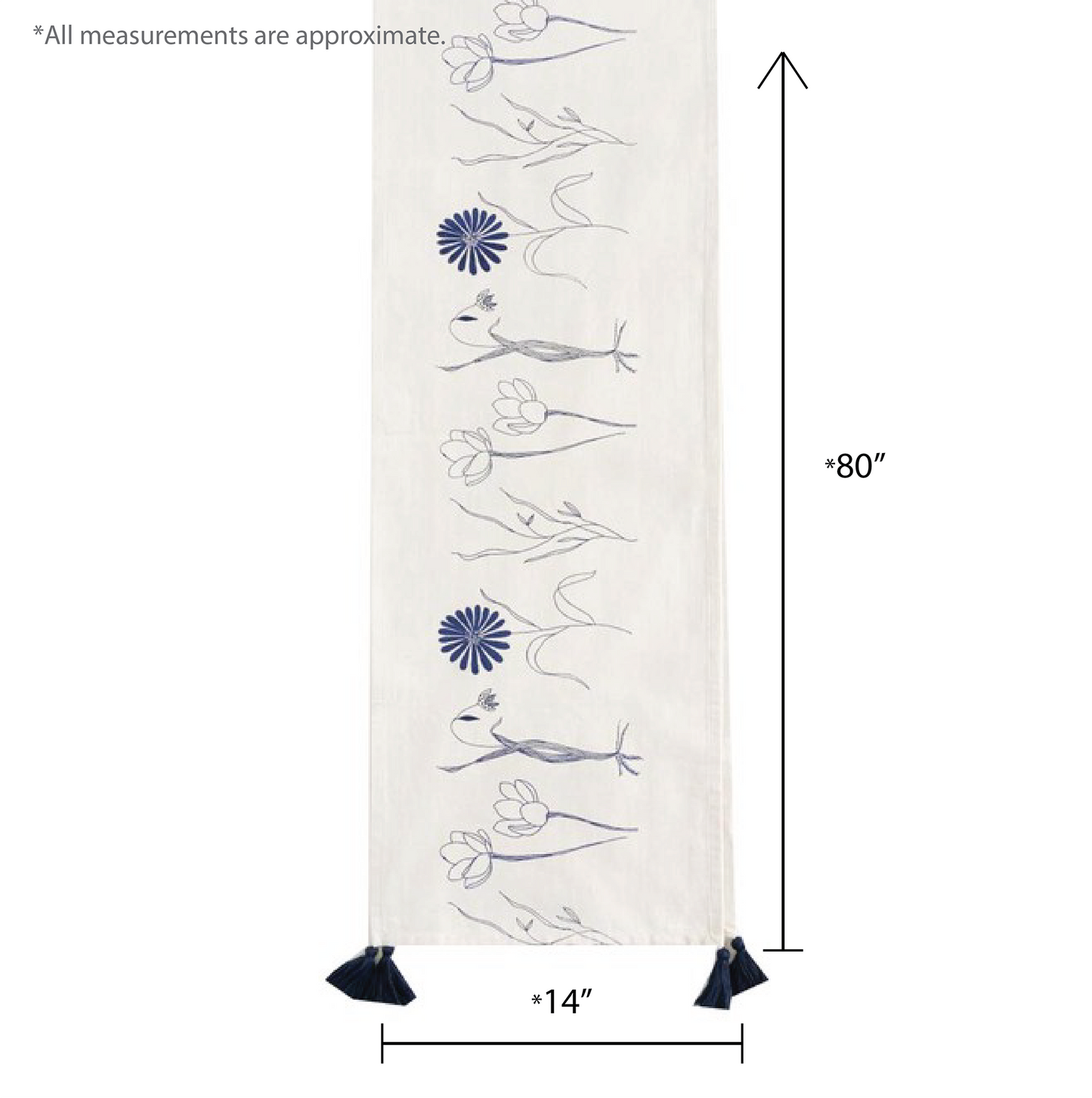 Gardenia Table Runner, Ivory