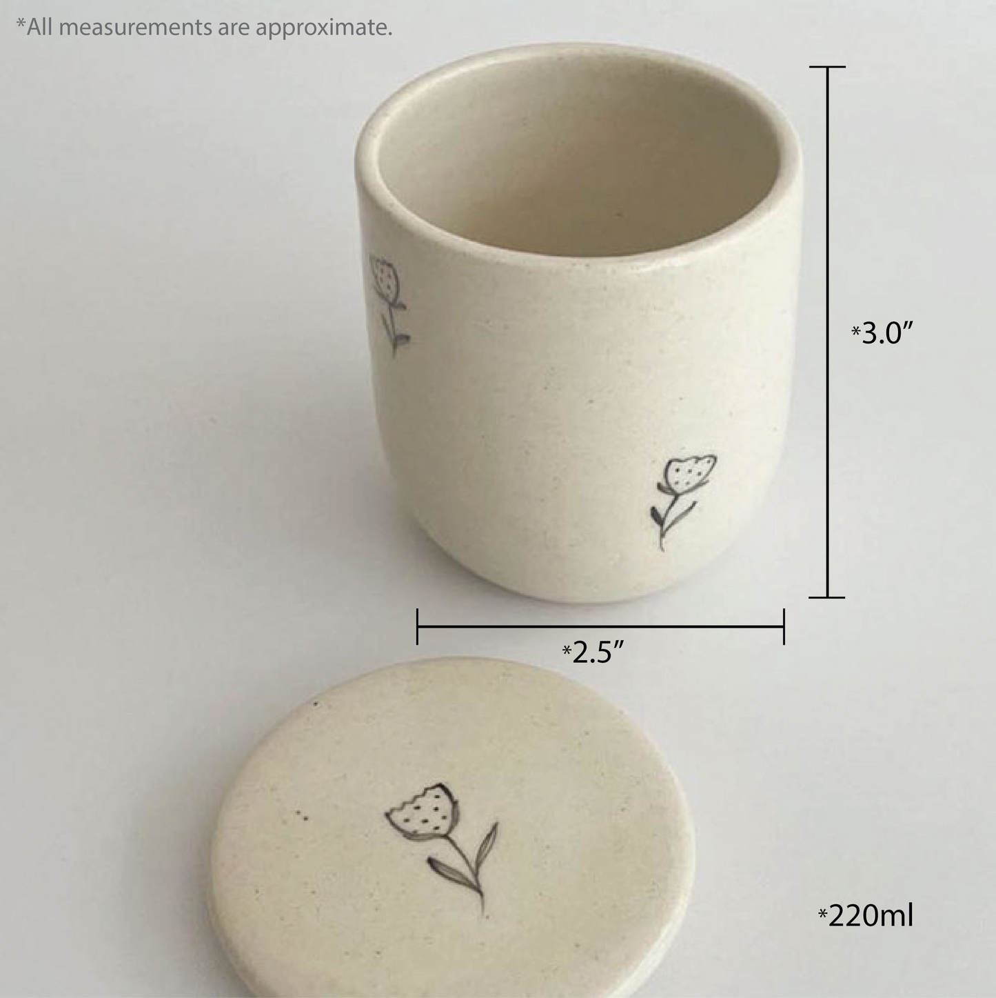 Camelia Small Cup With Lid