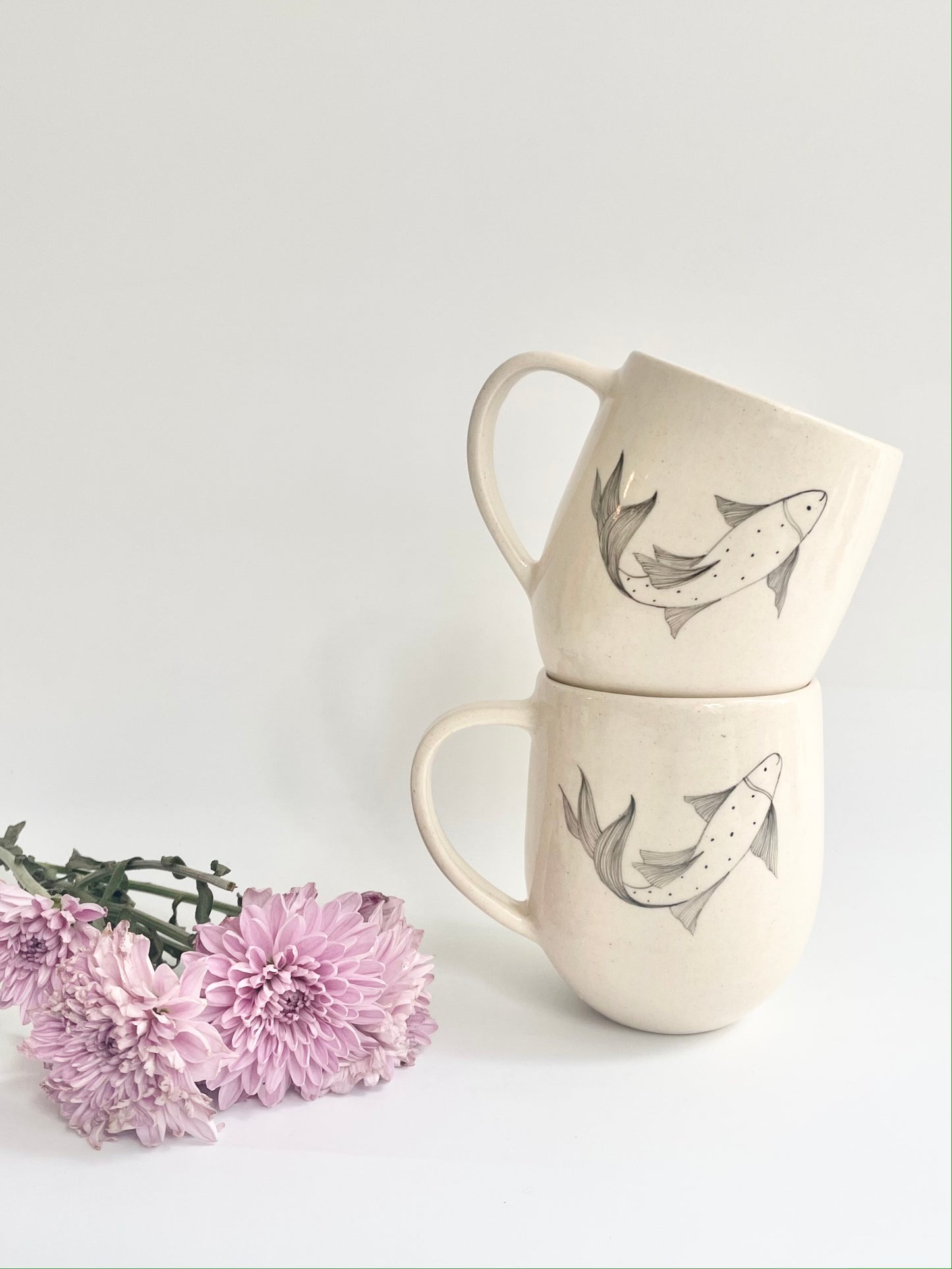 Koi Fish Coffee Mugs ( Set of 2)