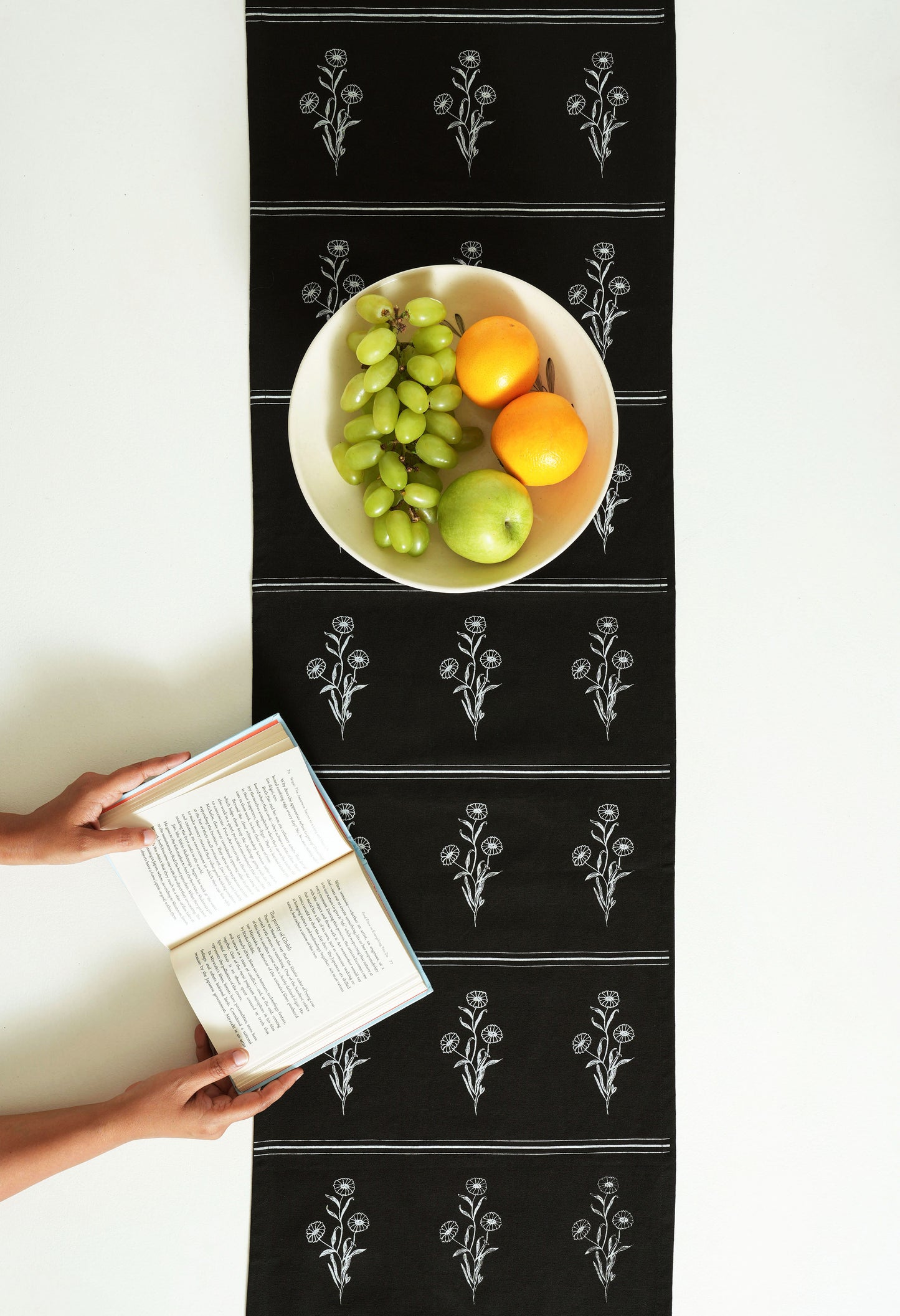 Marigold Stripe Table Runner, Black