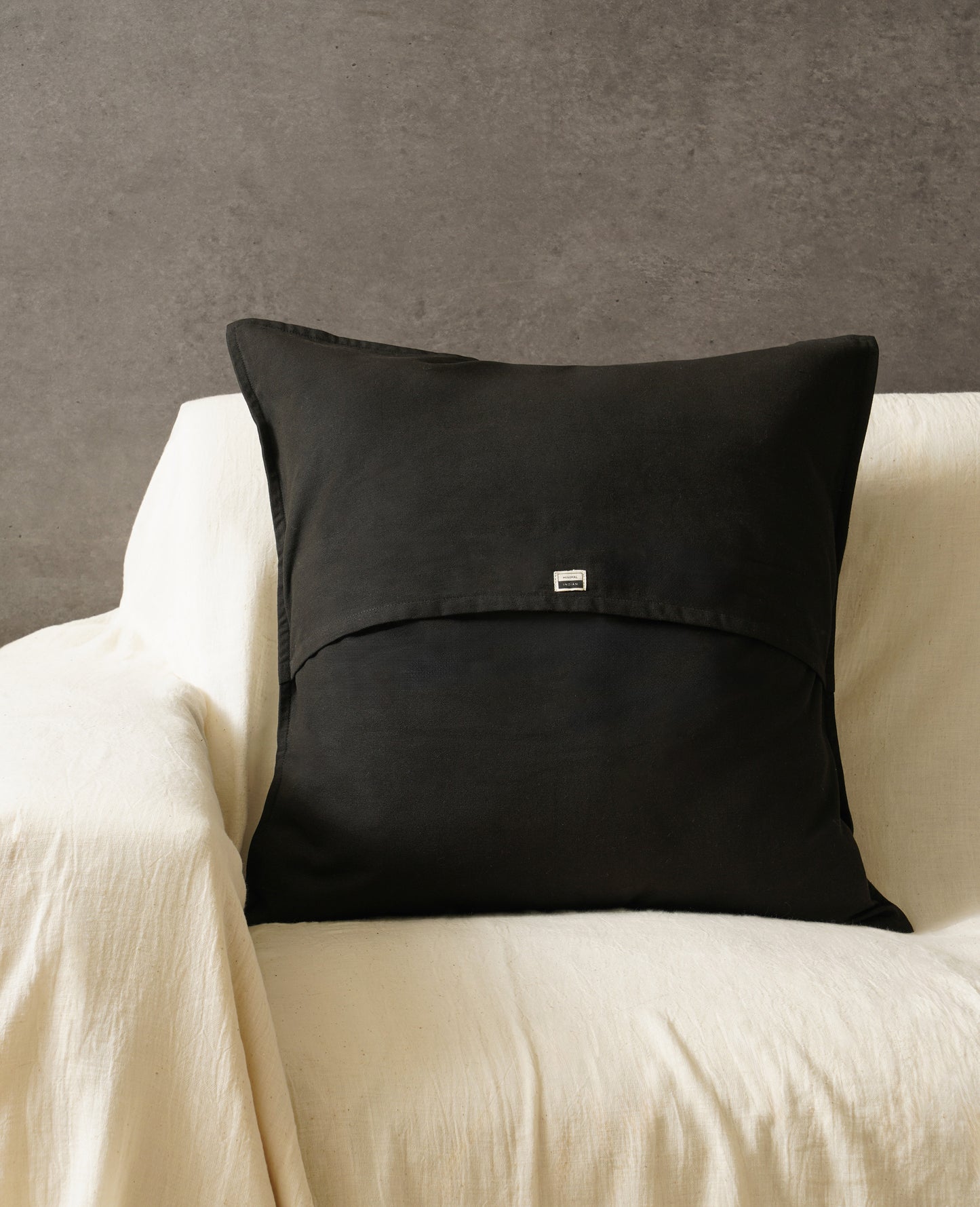 Moon Cushion Cover,Black (20” X 20”)