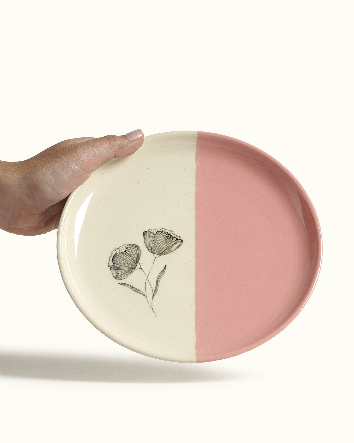 Peony Quarter Plates, Pink (Set of 2)