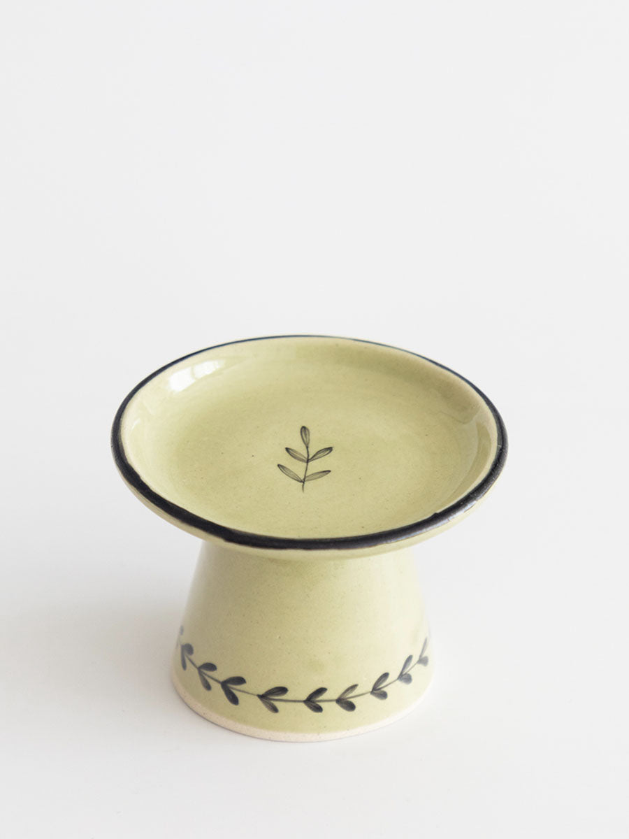 Zinnia Candle Holder, Olive
