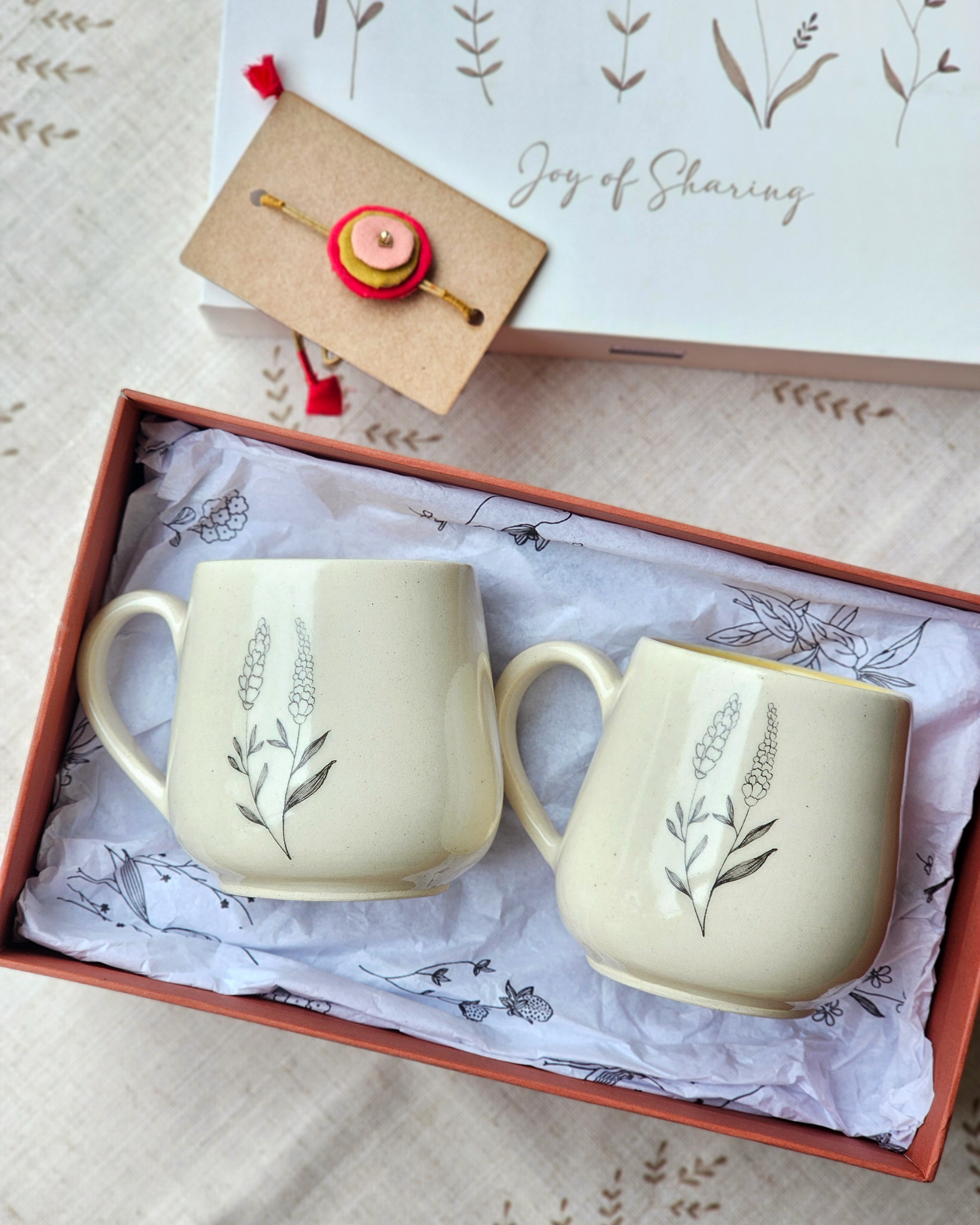 Lavender Coffee Mugs (Set of 2) Giftbox