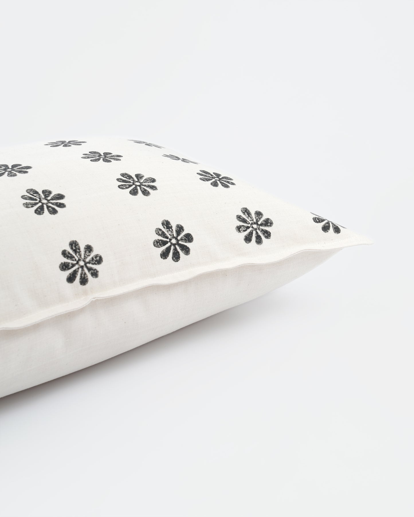 Tara Lumbar Cushion Cover, Black (14” X 20”)