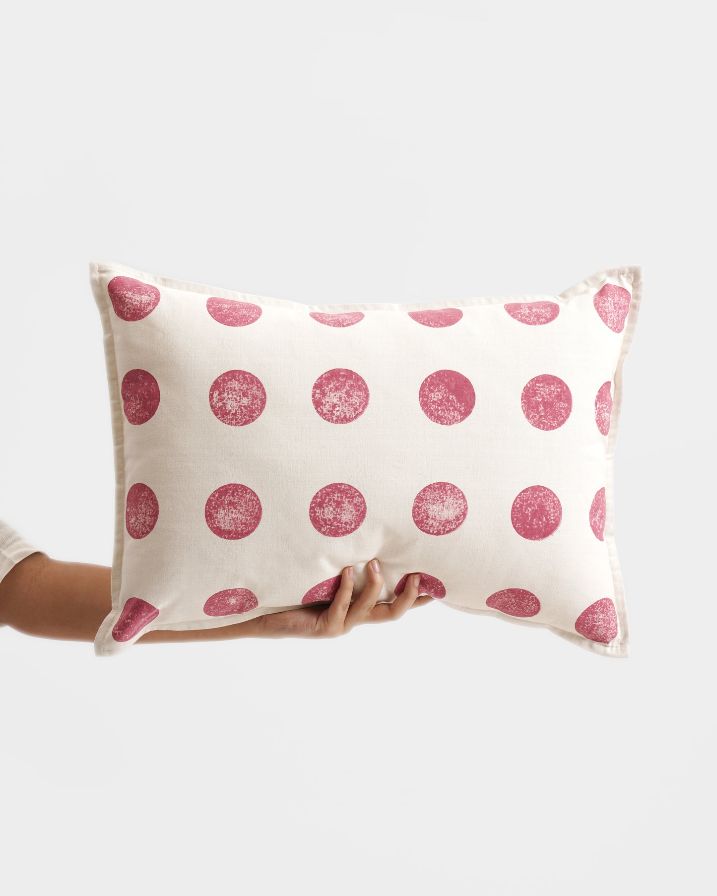 Moon Lumbar Cushion Cover, Fuschia (14” X 20”)