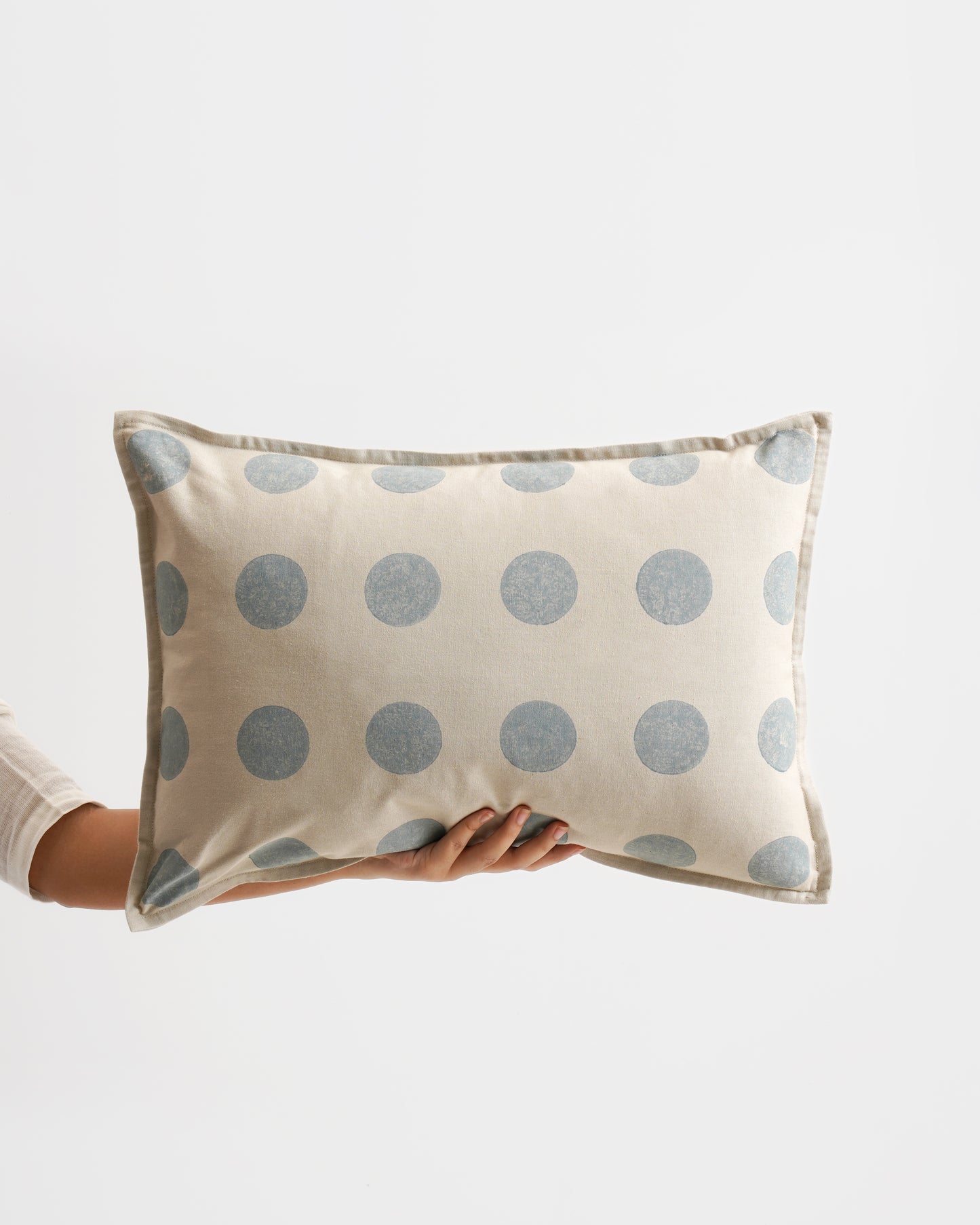 Moon Lumbar Cushion Cover, Blue (14” X 20”)