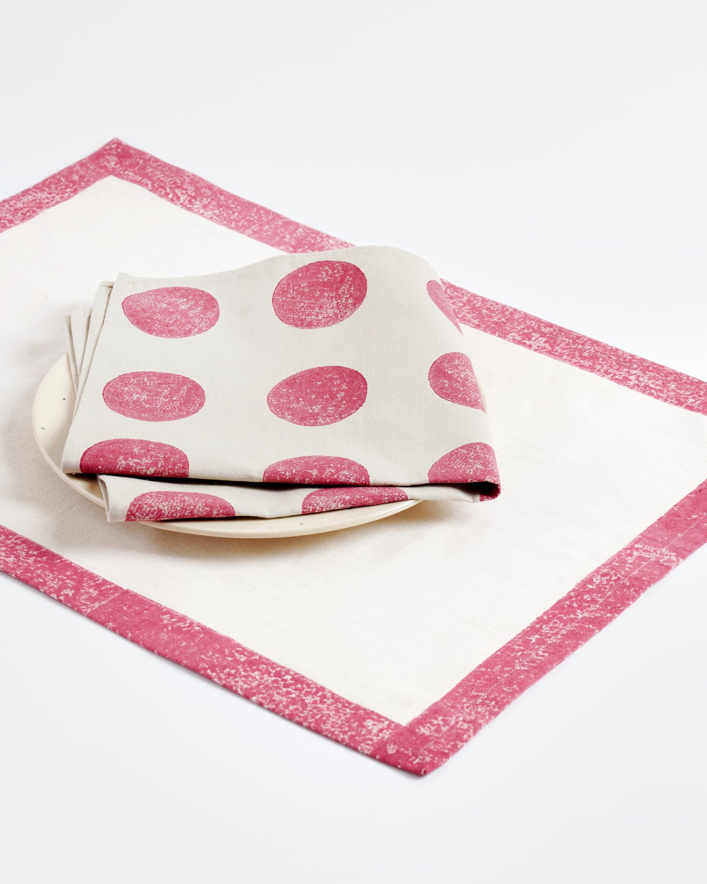 Border Tablemats ,Fuschia ( Set of 2 )