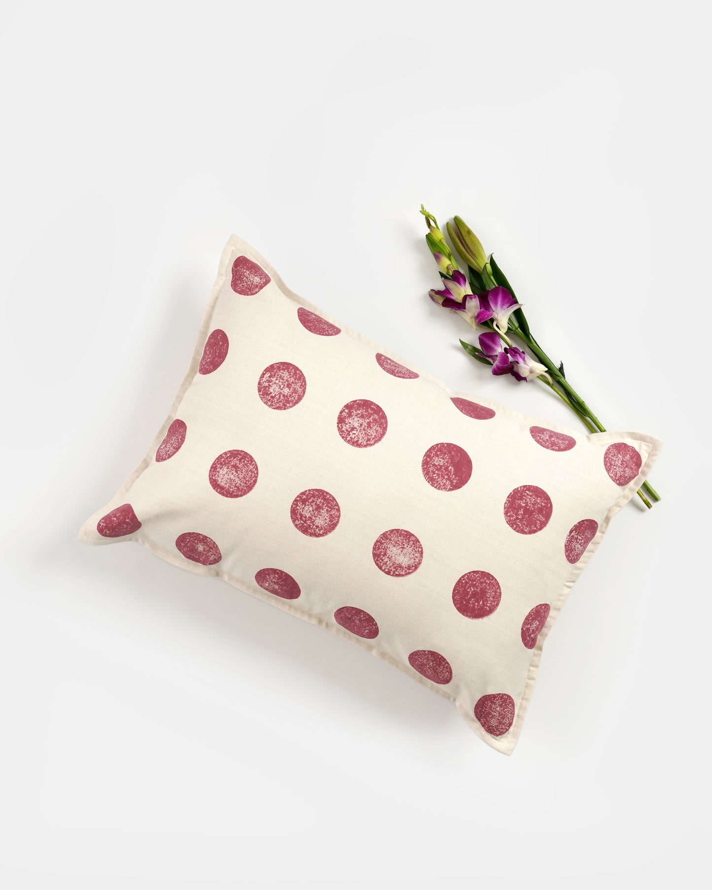 Moon Lumbar Cushion Cover, Fuschia (14” X 20”)