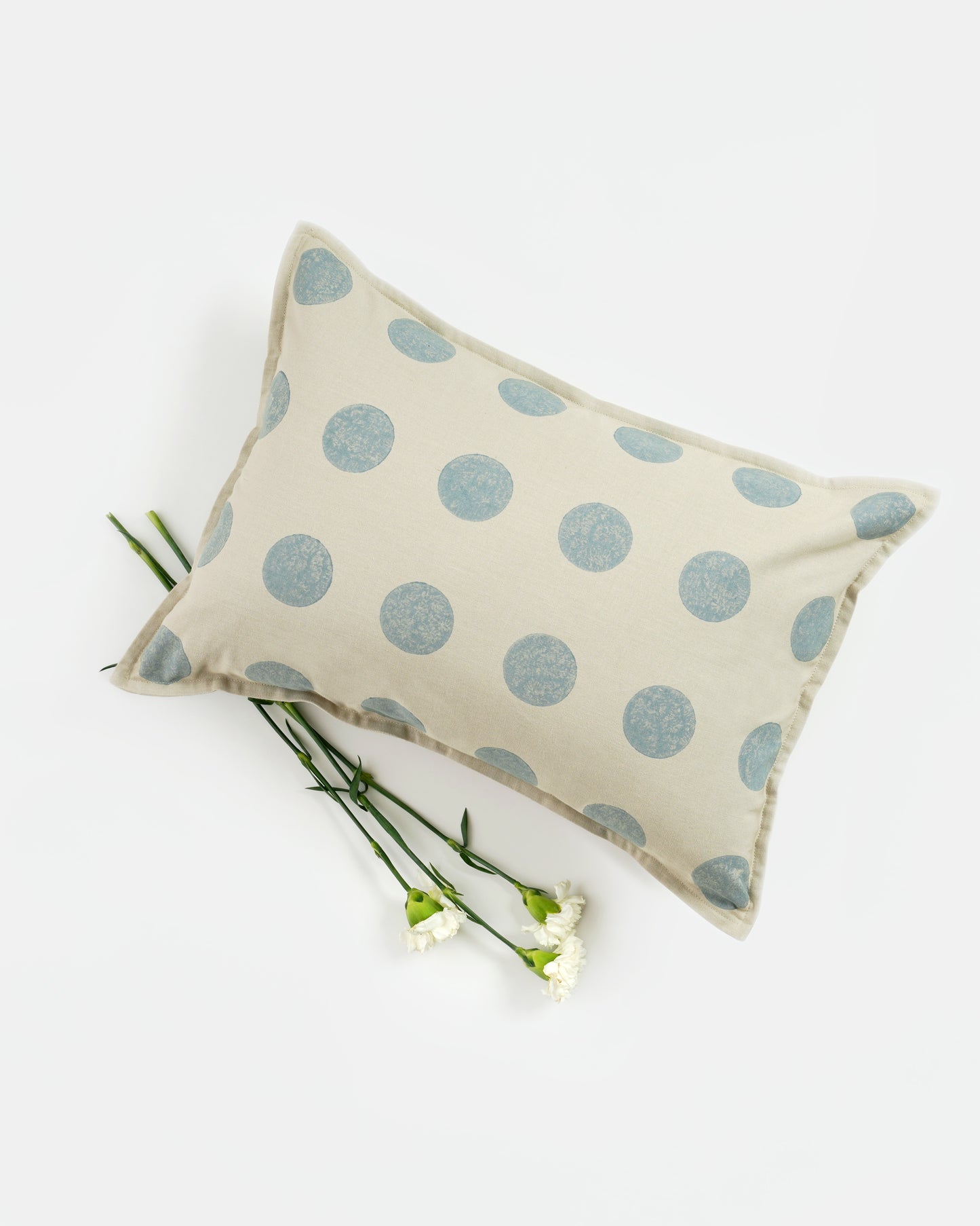 Moon Lumbar Cushion Cover, Blue (14” X 20”)
