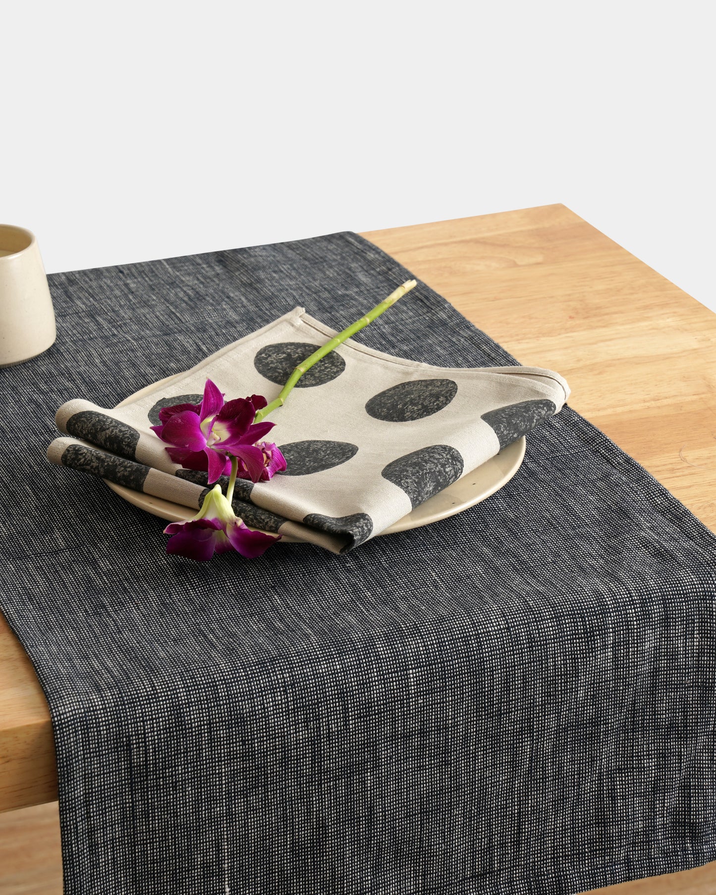 Speckle Table Runner, Black