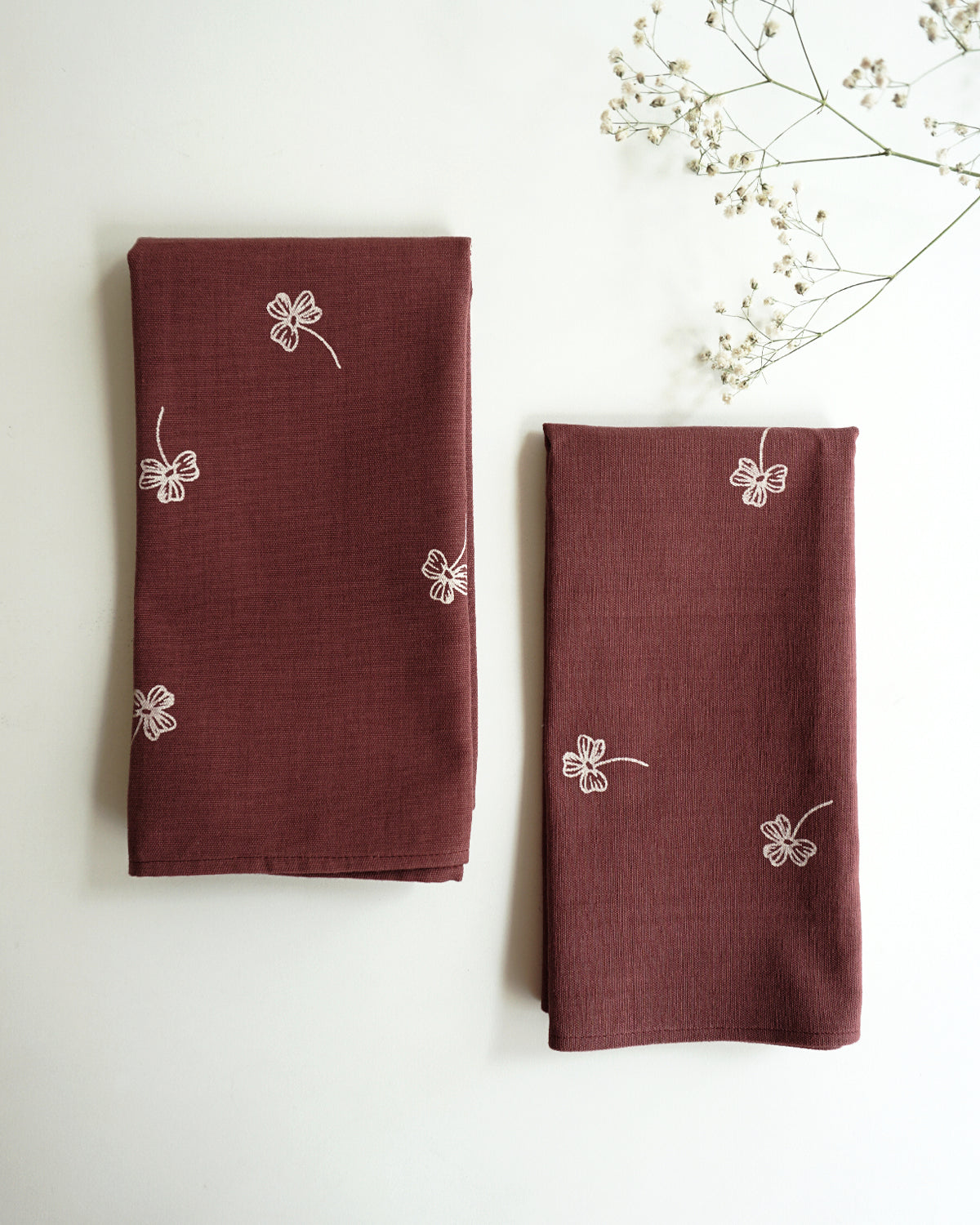 Clover Napkins, Dry Rose ( Set of 4 )