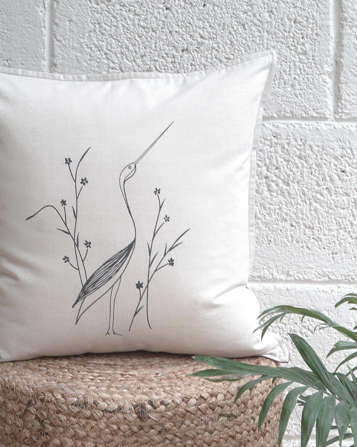 Crane Cushion Cover (16” X 16”)