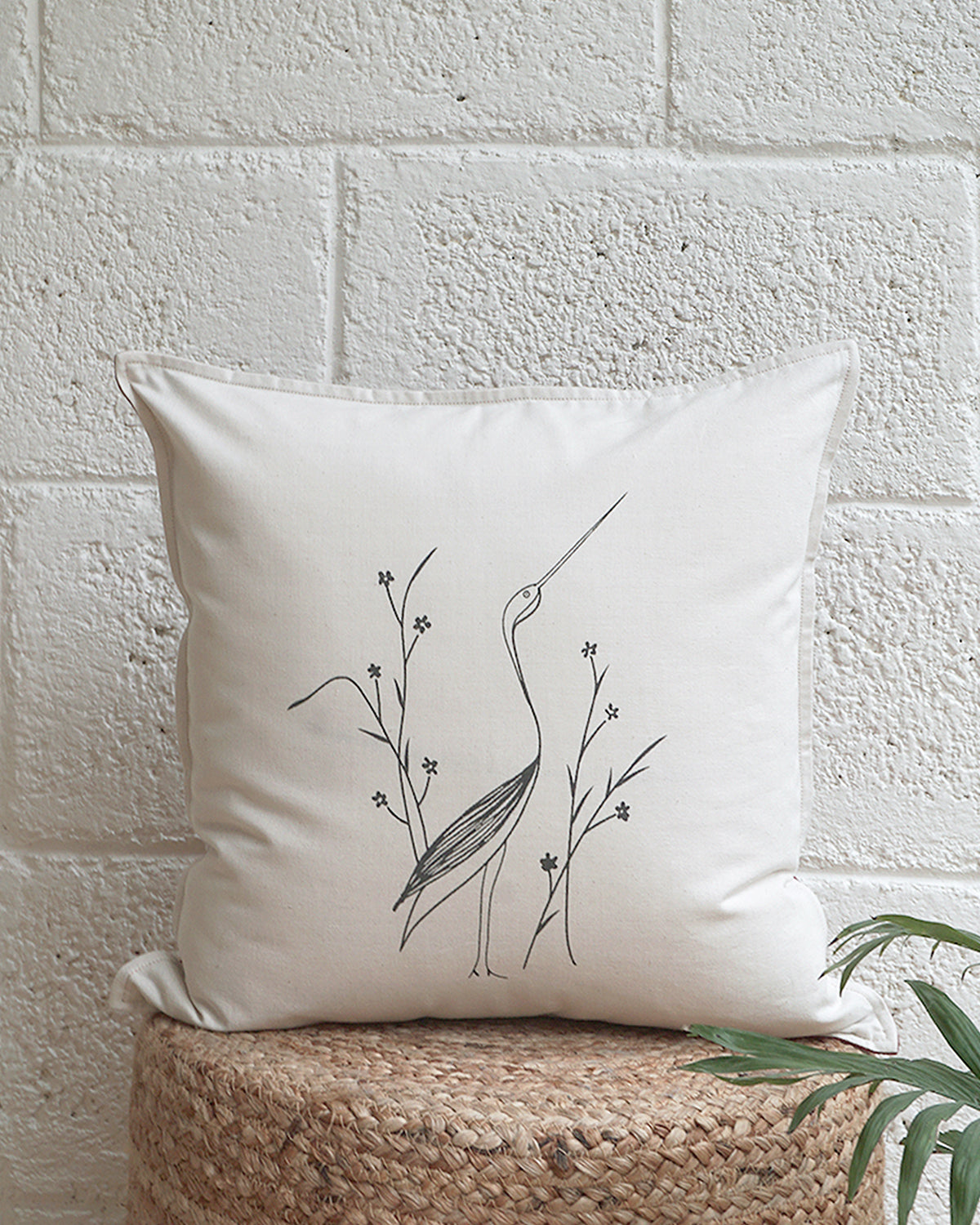 Crane Cushion Cover (16” X 16”)