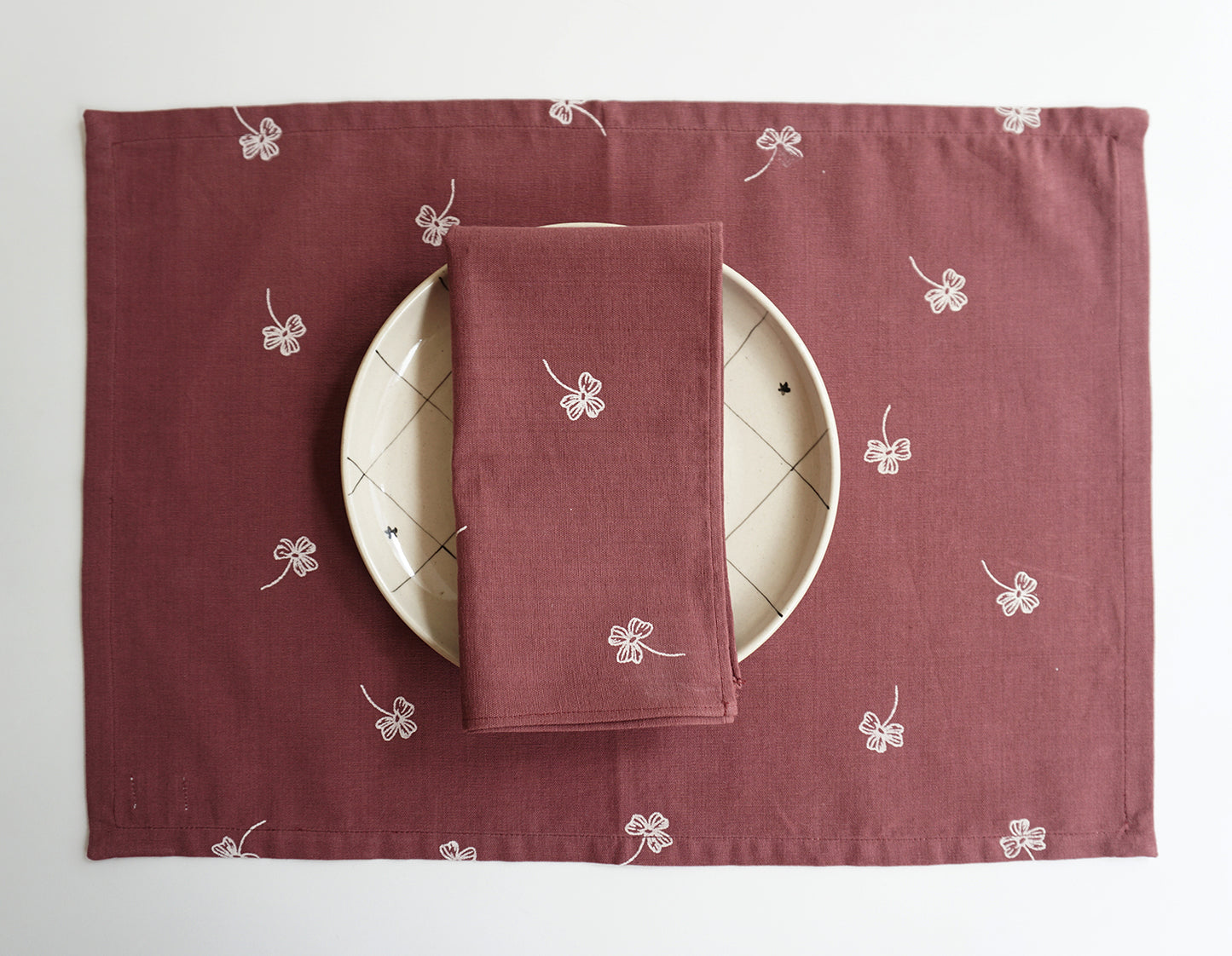 Clover Napkins, Dry Rose ( Set of 4 )