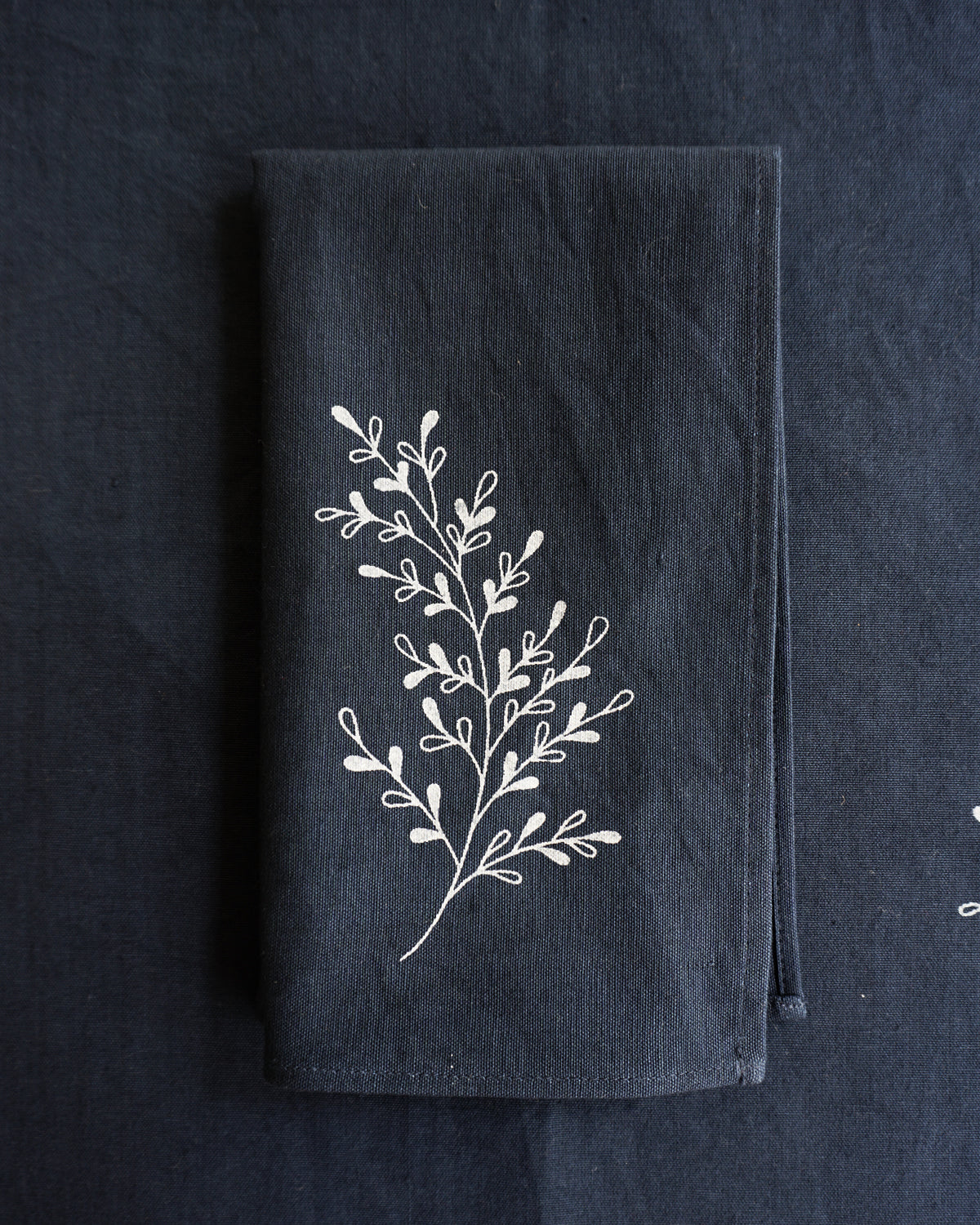 Foliage Napkins, Navy Blue ( Set of 2 )