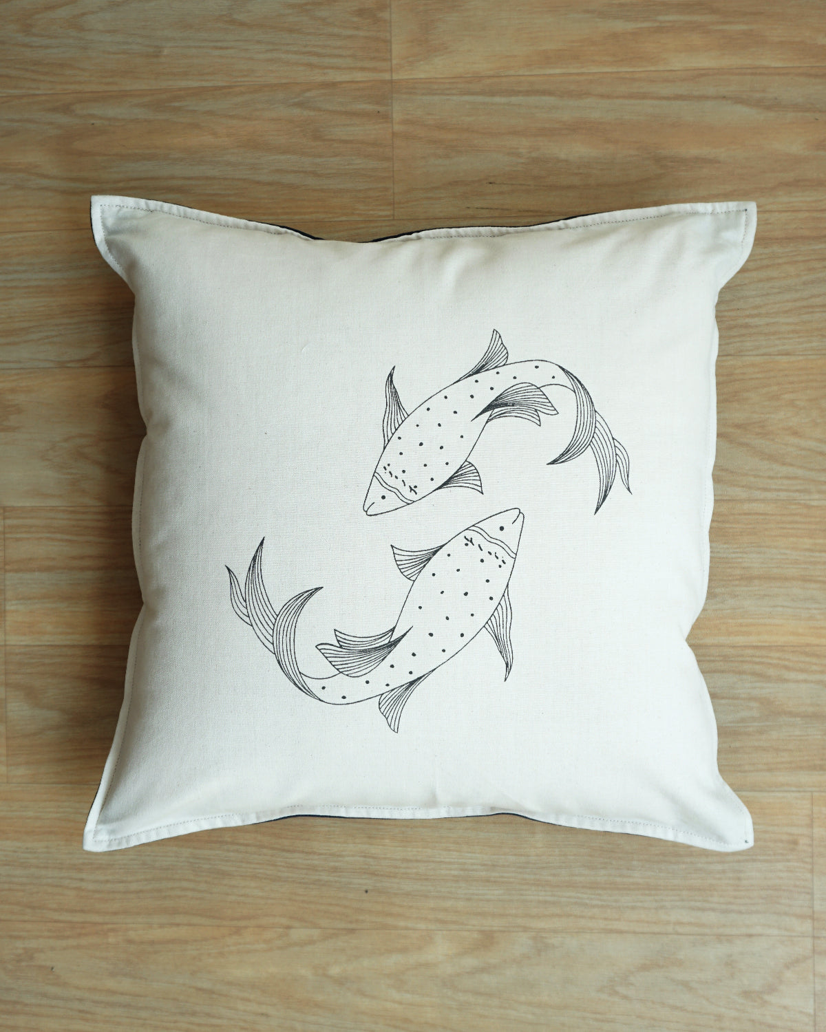 Koi Fish Cushion Cover (16” X 16”)