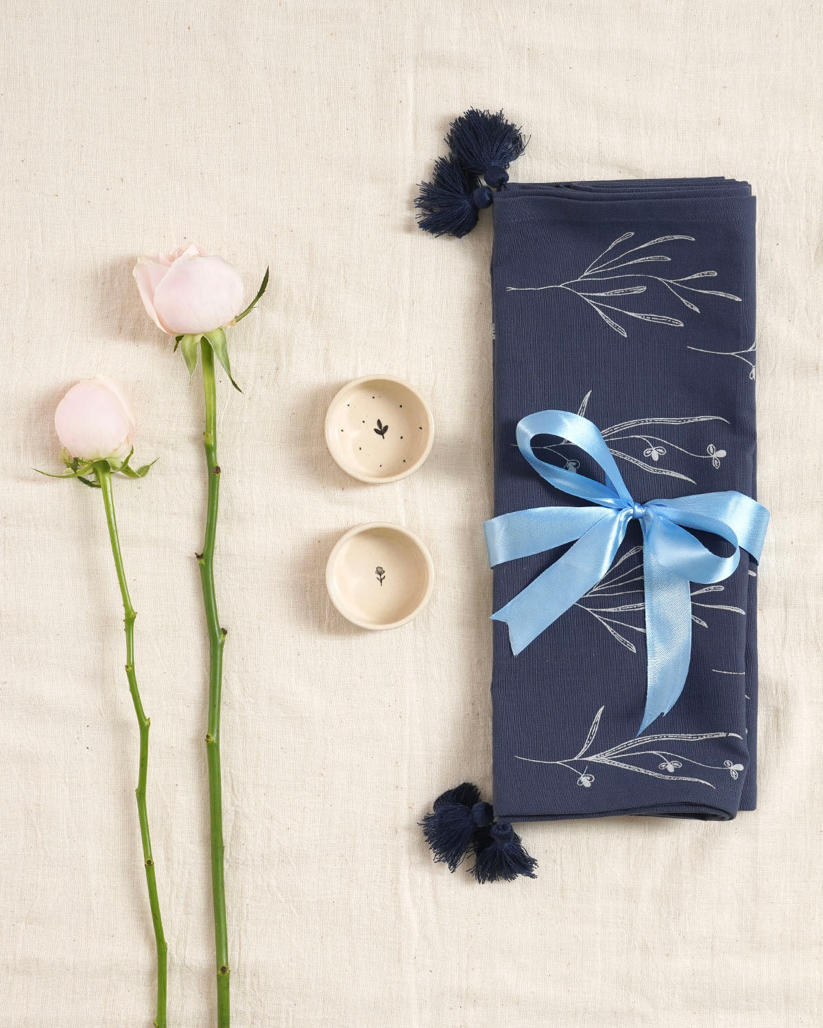 Botanical Evening Tablerunner Tealights Giftset