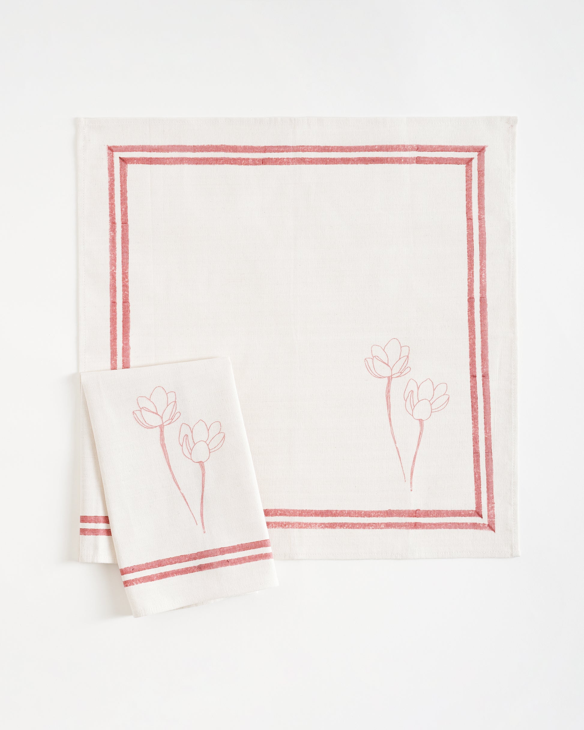 Orchid Napkins, Rose Pink (Set of 2)