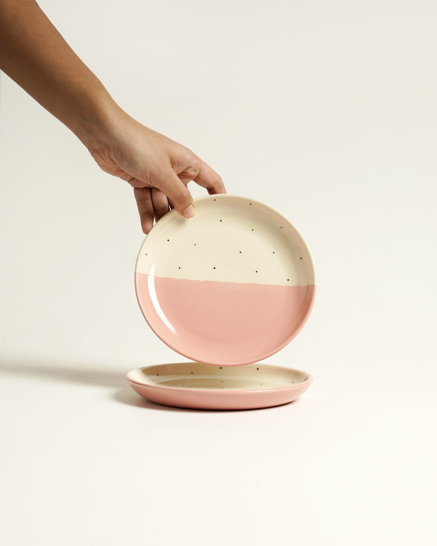 Polka Tapas Plate, Pink
