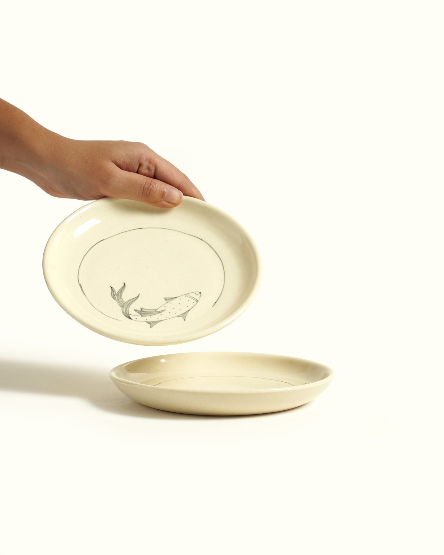 Koi Fish Tapas Plates (Set of 2 )