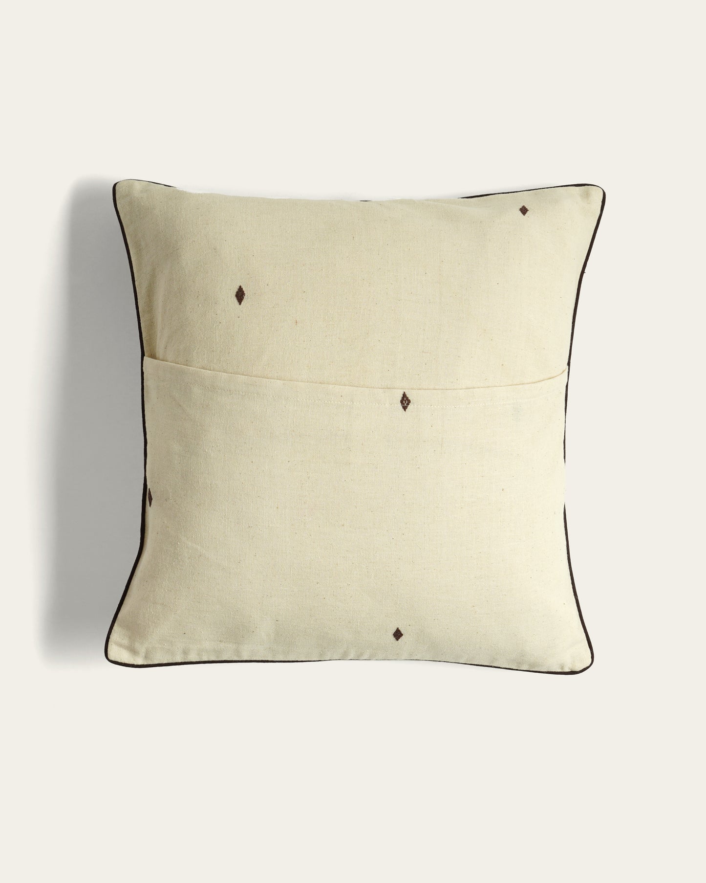 Beige Buta Cushion Cover (16” X 16”)