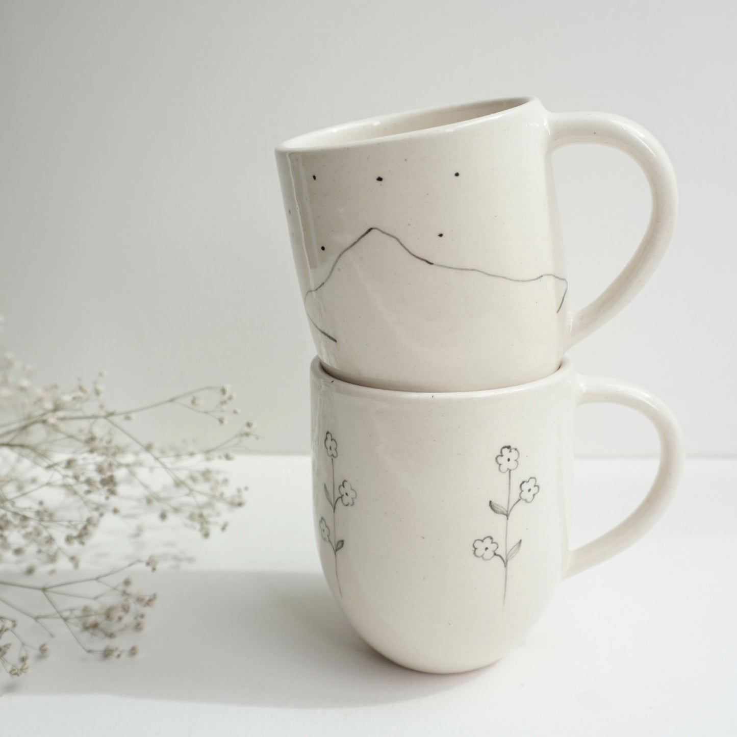 Hills & Wildflowers Coffee Mugs (Set of 2)
