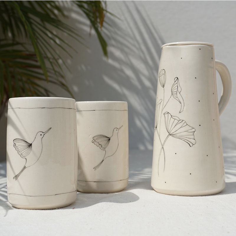 Lotus Pond Jug with lid