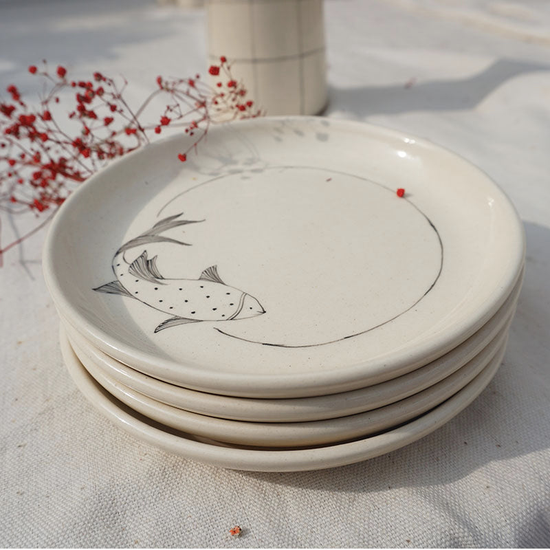 Koi Fish Tapas Plates (Set of 2 )