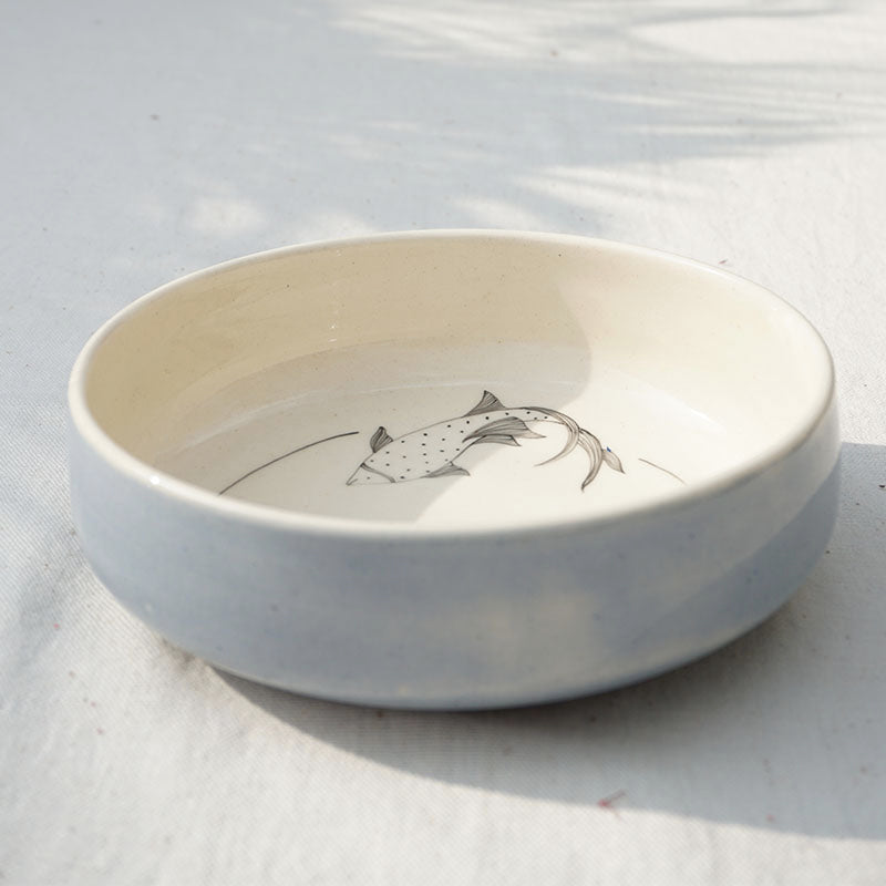 Koi Fish Pasta Bowl, Blue