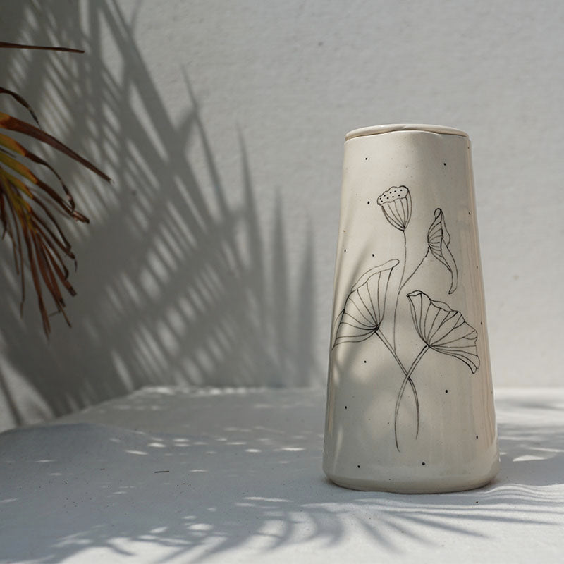 Lotus Pond Jug with lid