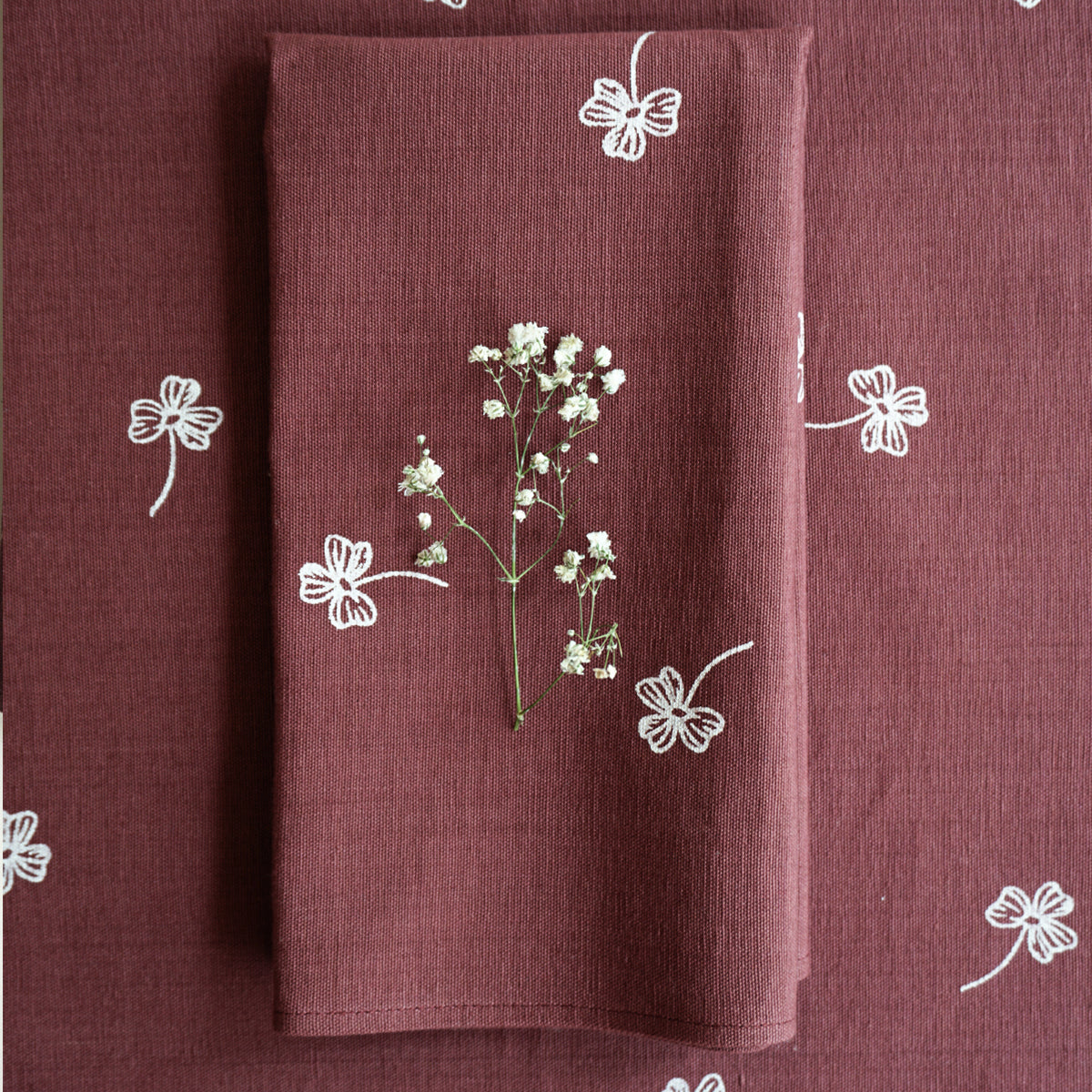 Clover Napkins, Dry Rose ( Set of 4 )