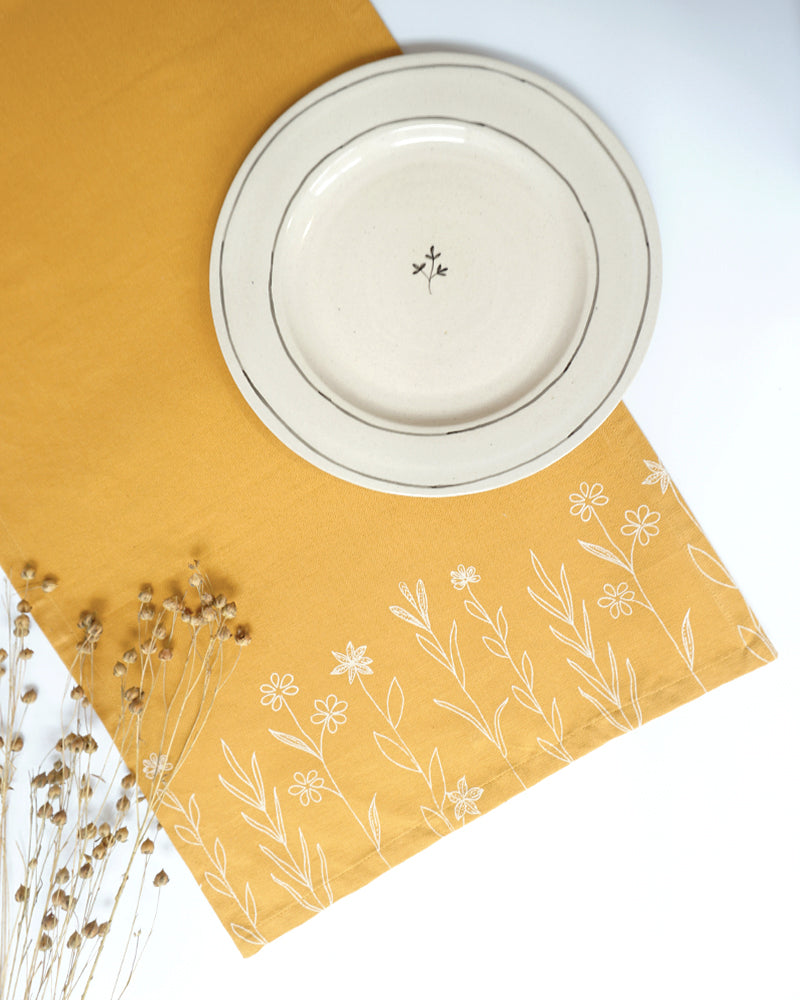 Wildflower Table Runner, Mustard