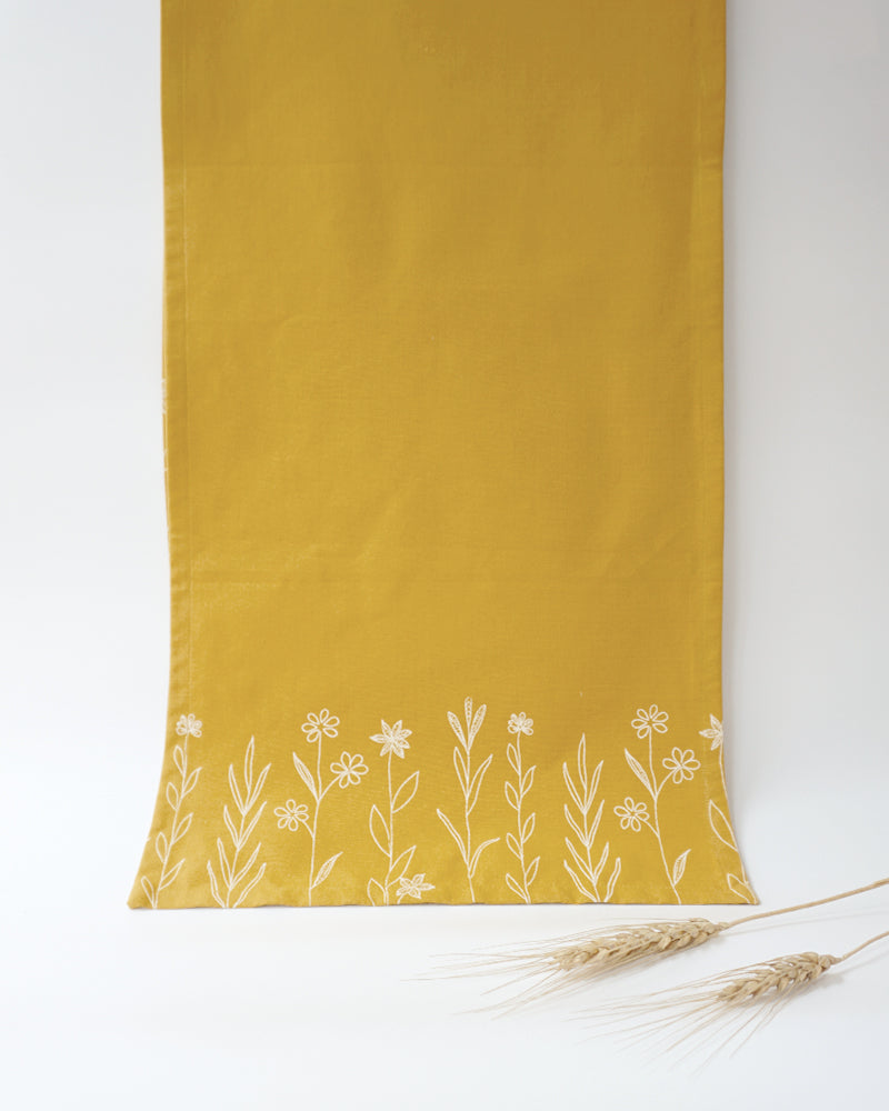 Wildflower Table Runner, Mustard