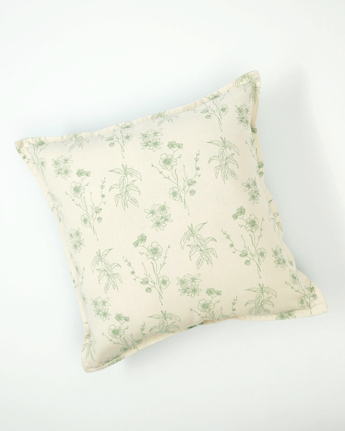 Wildflower Cushion Cover, Sage (16” X 16”)