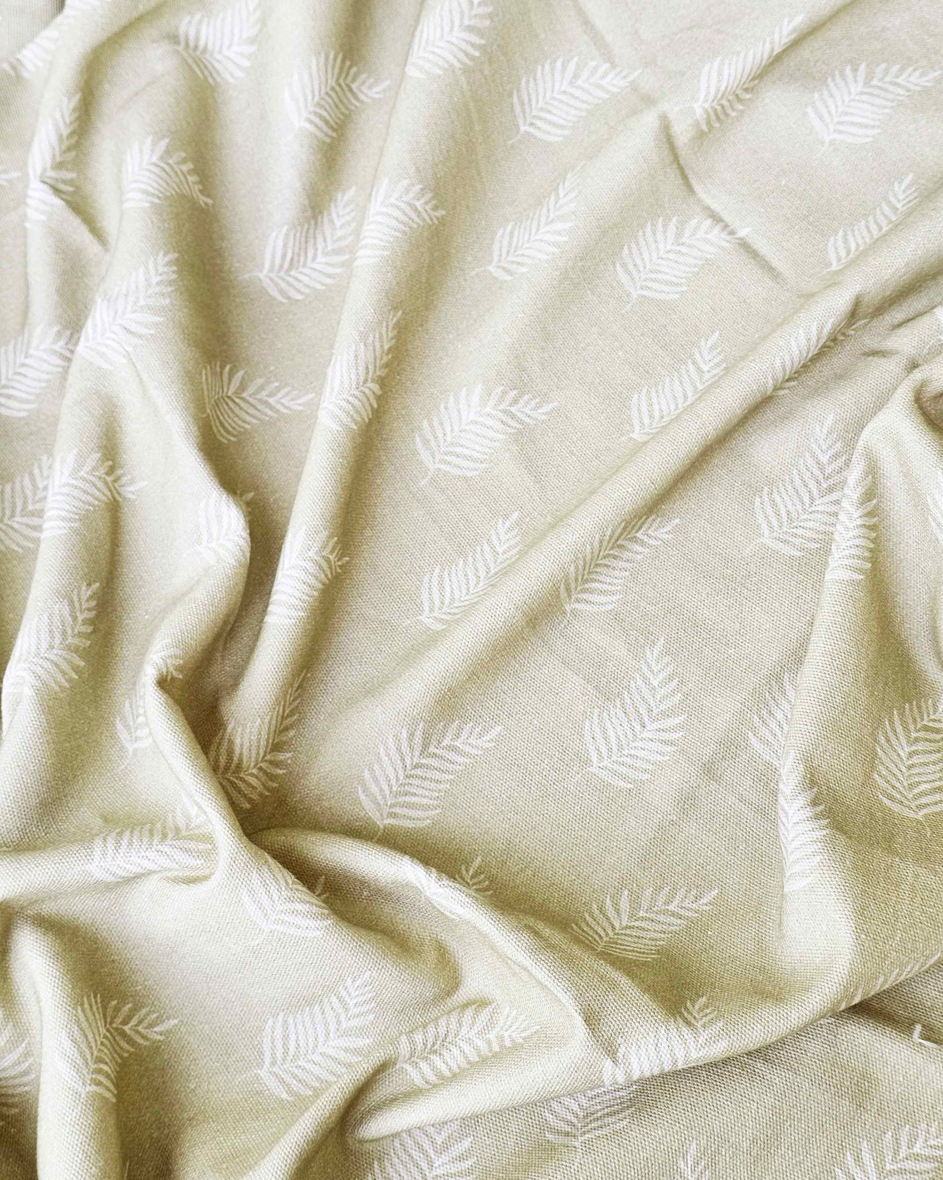 Monstera Fabric , Olive- 0.8 Meters