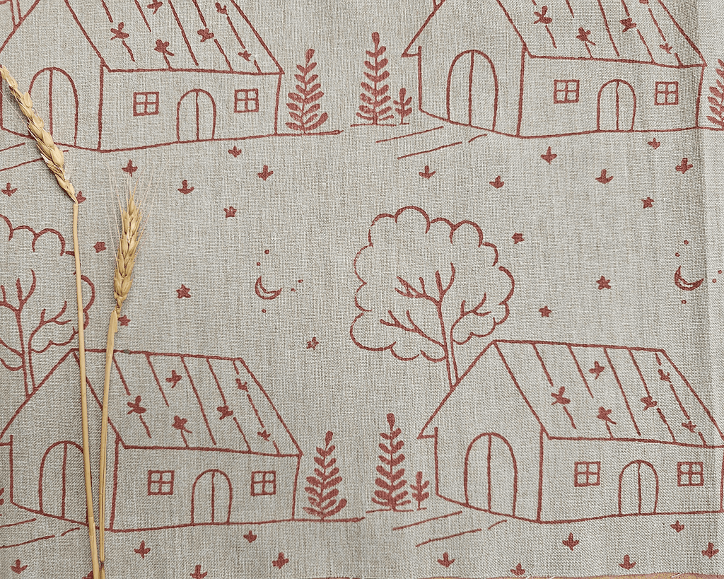 Farmhouse Fabric,Peach