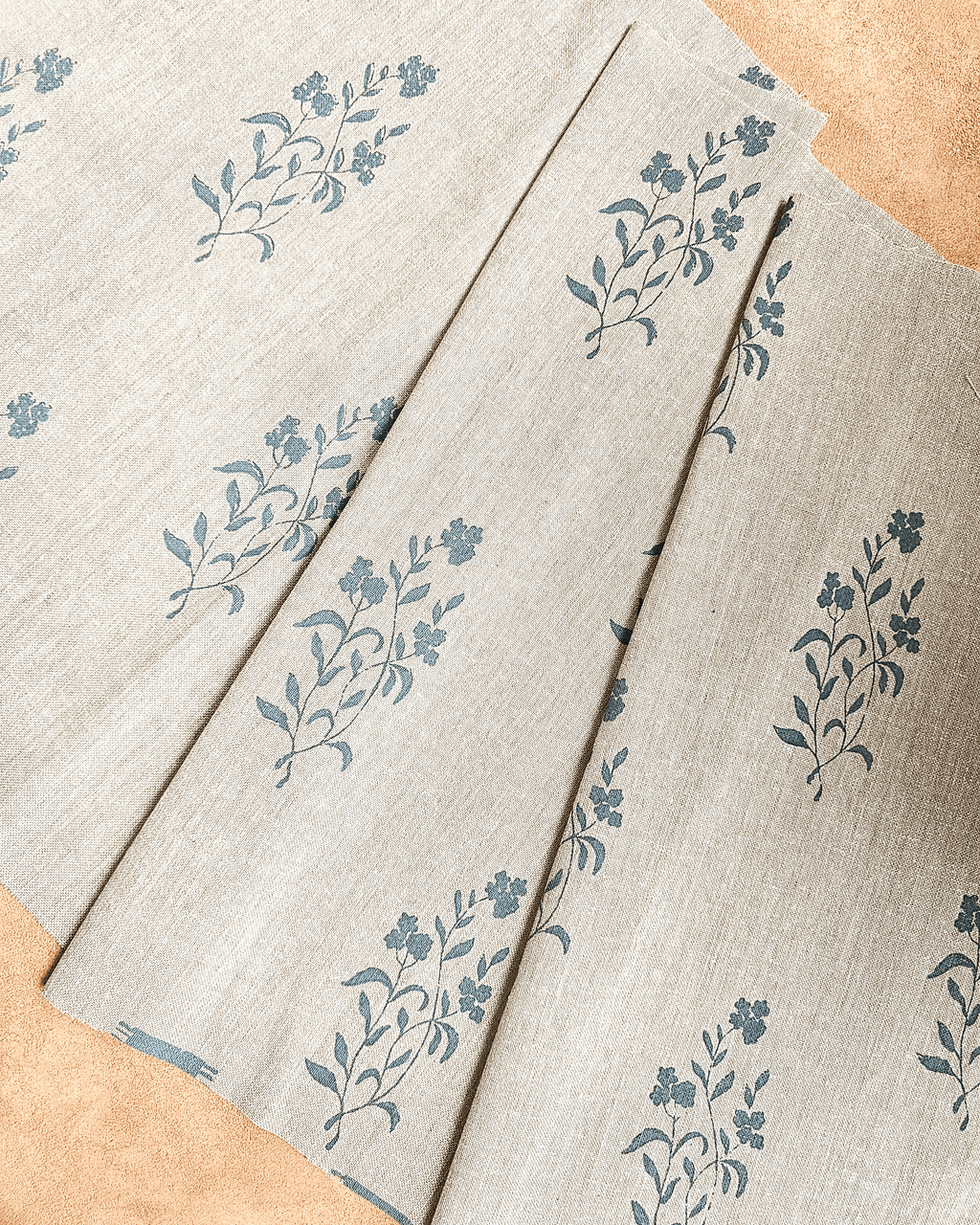 Cicely Fabric, Steel Blue