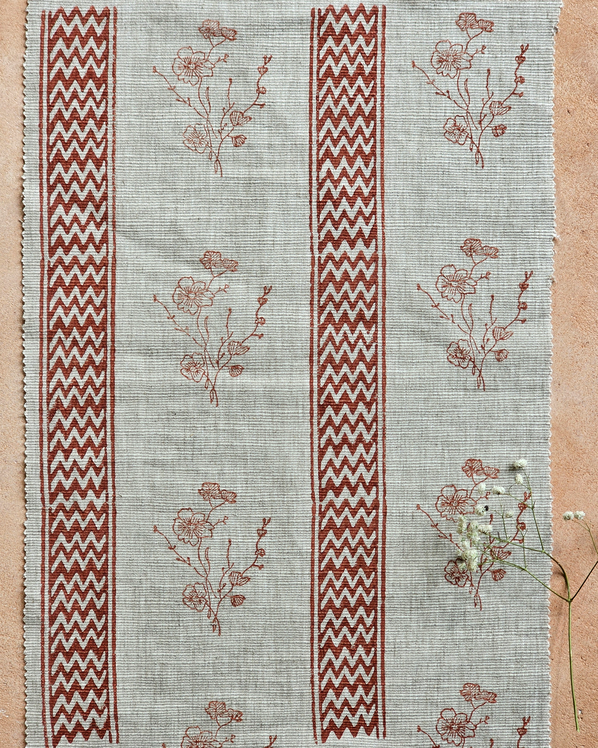 Ash Meadow Fabric, Terracotta