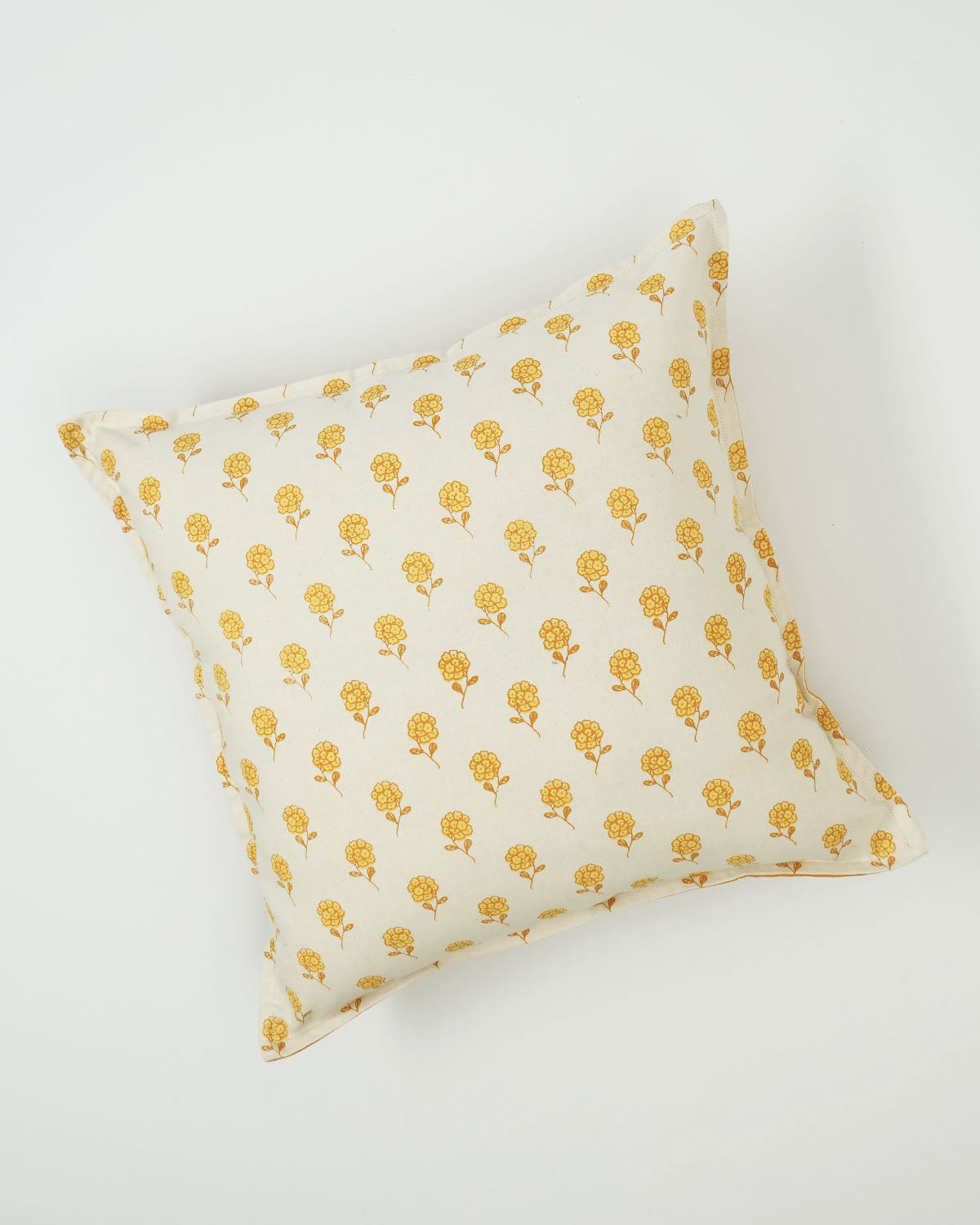 Tagar Cushion Cover, Mustard (16” X 16”)