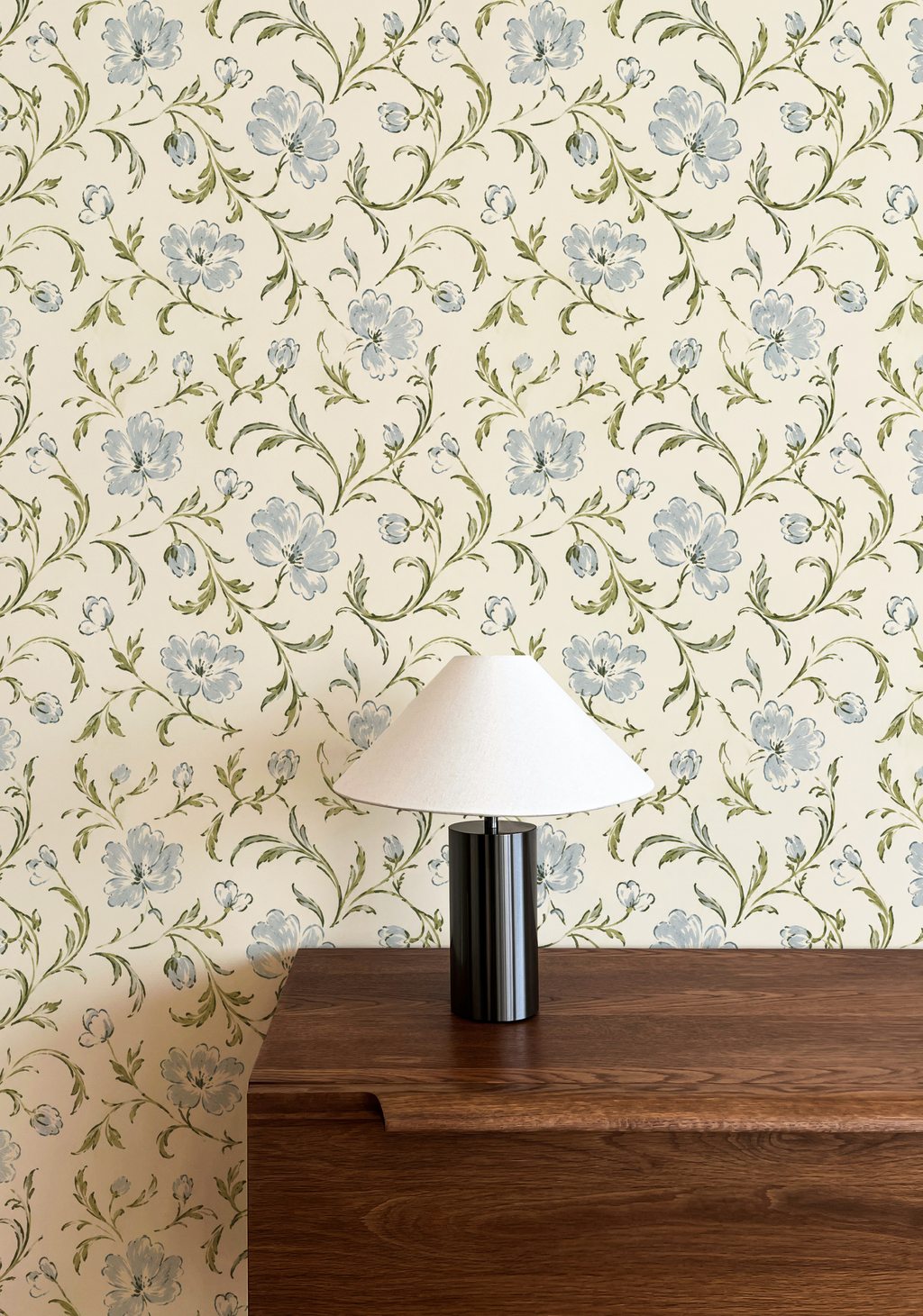 Snowdrop Wallpaper, Blue