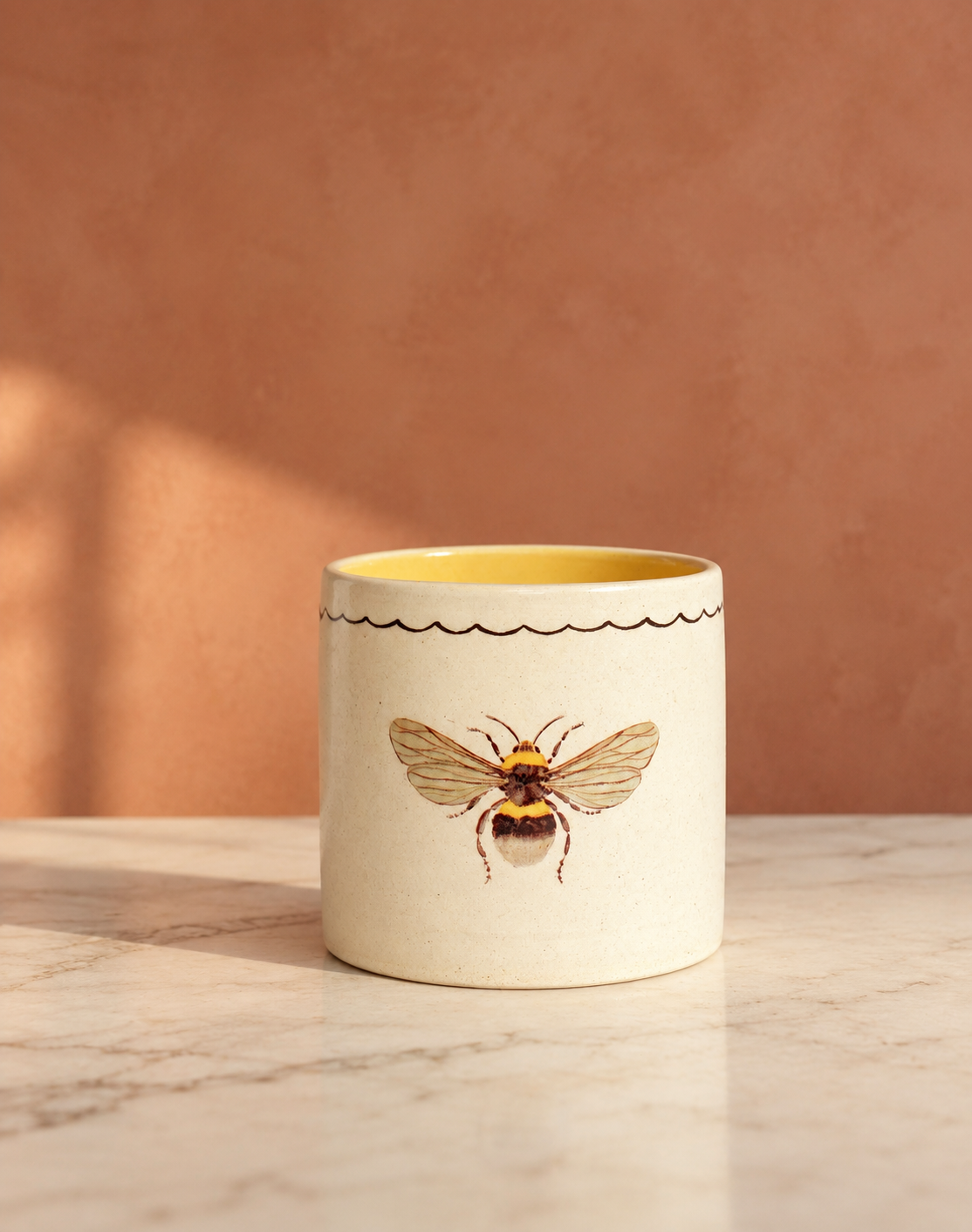 Honey Bee Pen Stand, Mustard   (1 Piece)