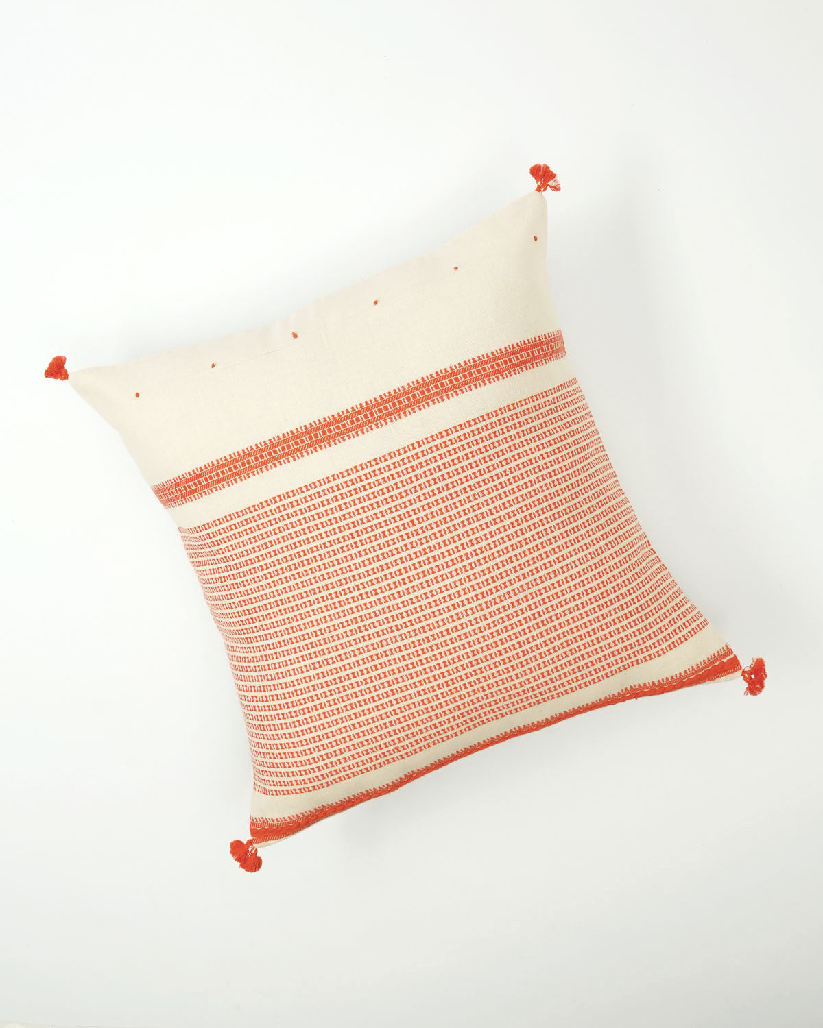 Shorshe Cushion Cover, White( 16"x16" )