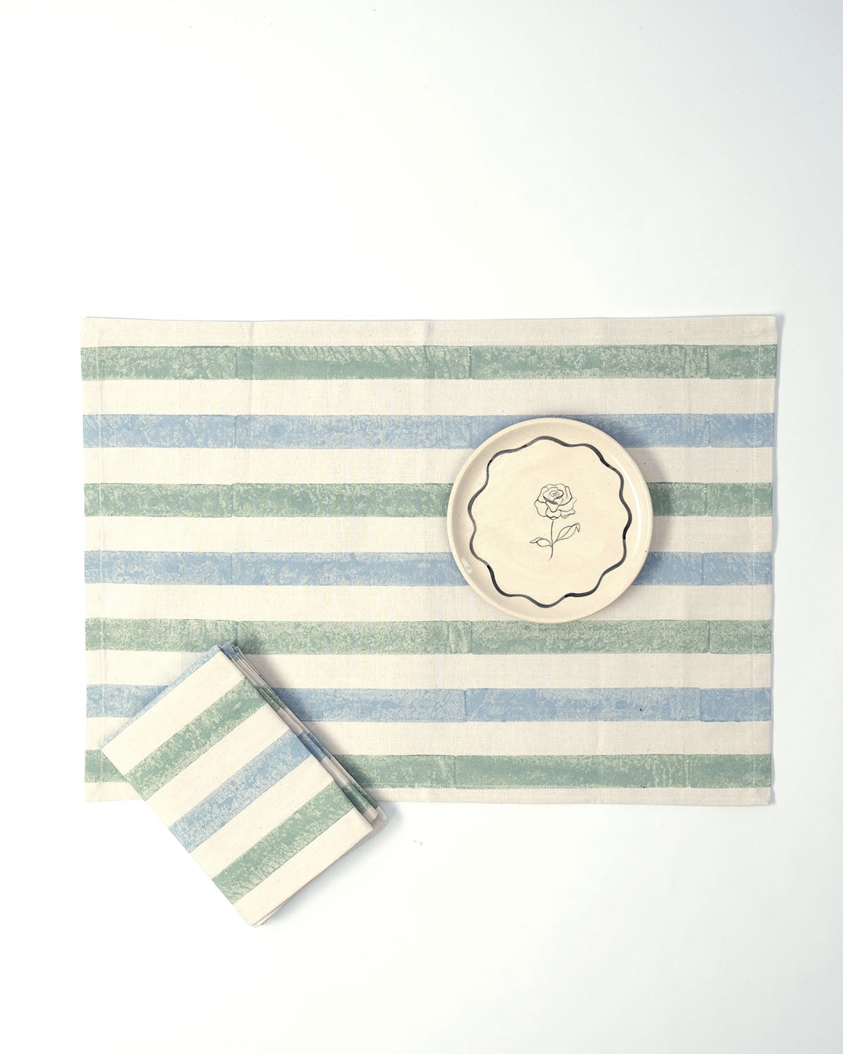Stripe Tablemats, Sage (Set of 4)