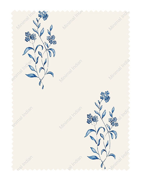 Cicely Wallpaper, Blue