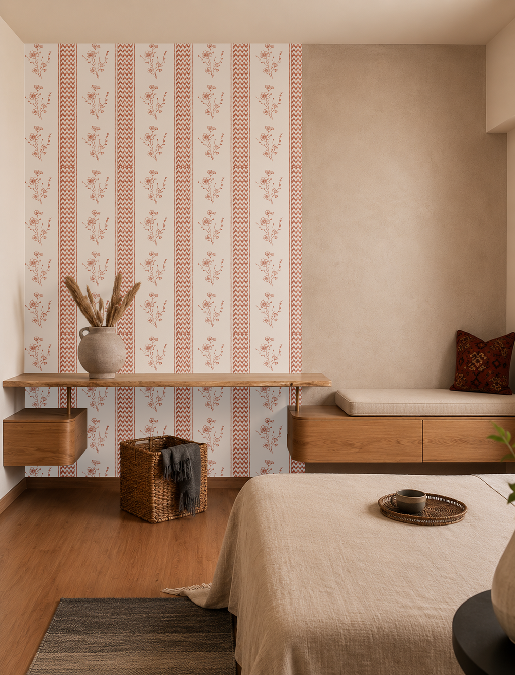 Ash Meadow Wallpaper, Teracotta