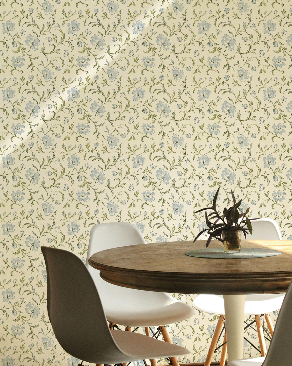 Snowdrop Wallpaper, Blue
