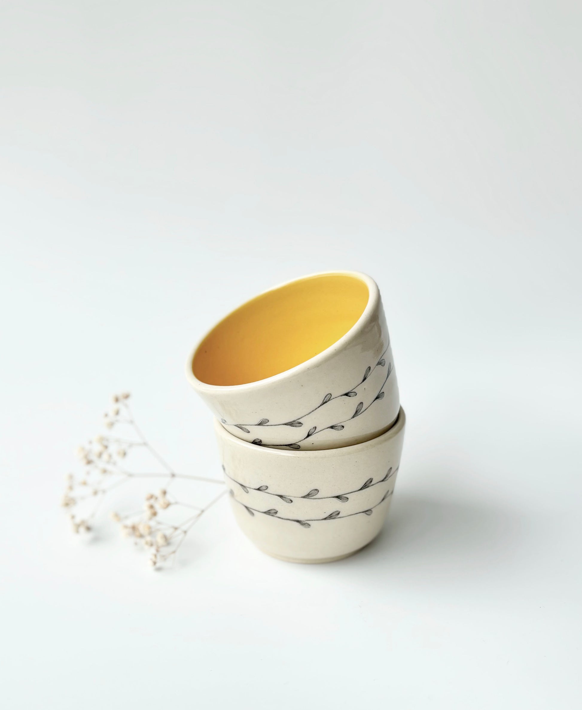 Bela Vines Goblets, Mustard (Set of 2)