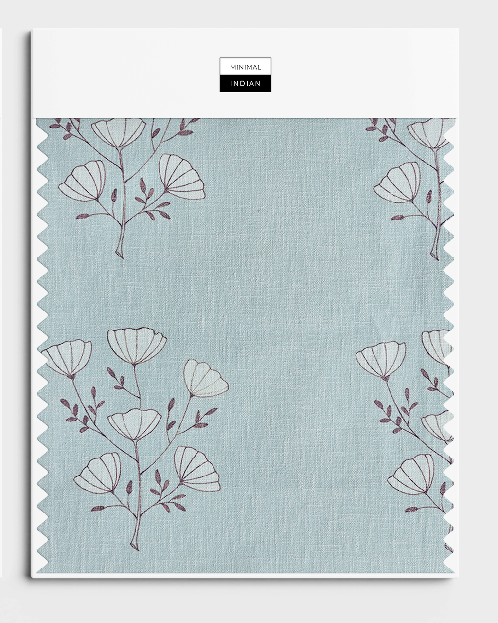 Poppy Fabric, Light Blue